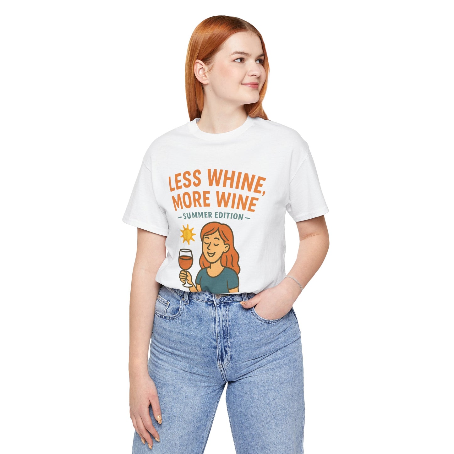 Less Whine, More Wine Tee | Fun Unisex Summer Shirt, Vintage Wine Lover Gift, Relaxed Fit Graphic Tee, Casual Wear, Party Outfit