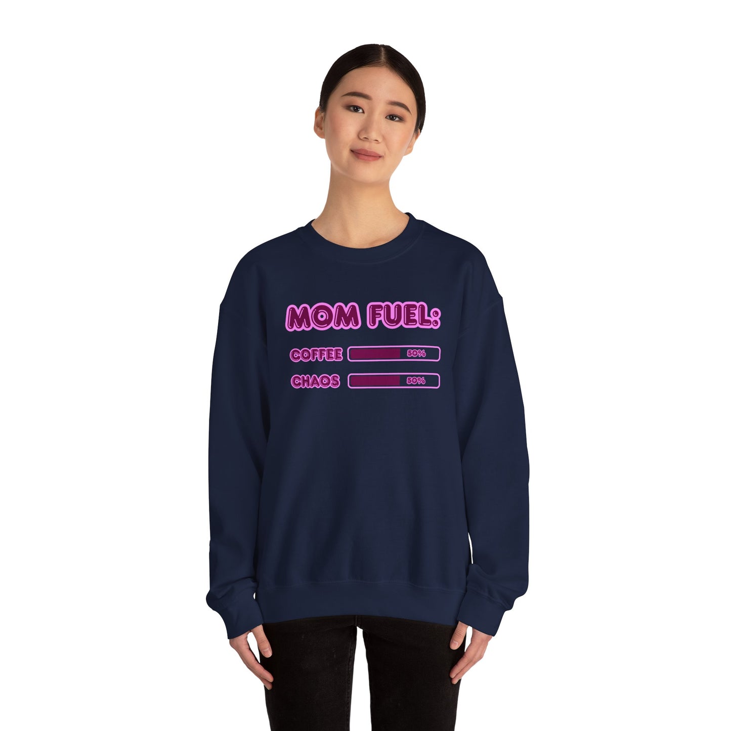 Mom Fuel Crewneck Sweatshirt - Comfortable and Fun Gift for Moms