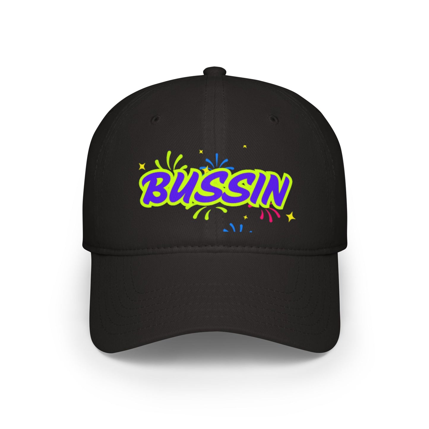 Bussin Low Profile Baseball Cap - Fun Red Cap for Casual Outings & Celebrations