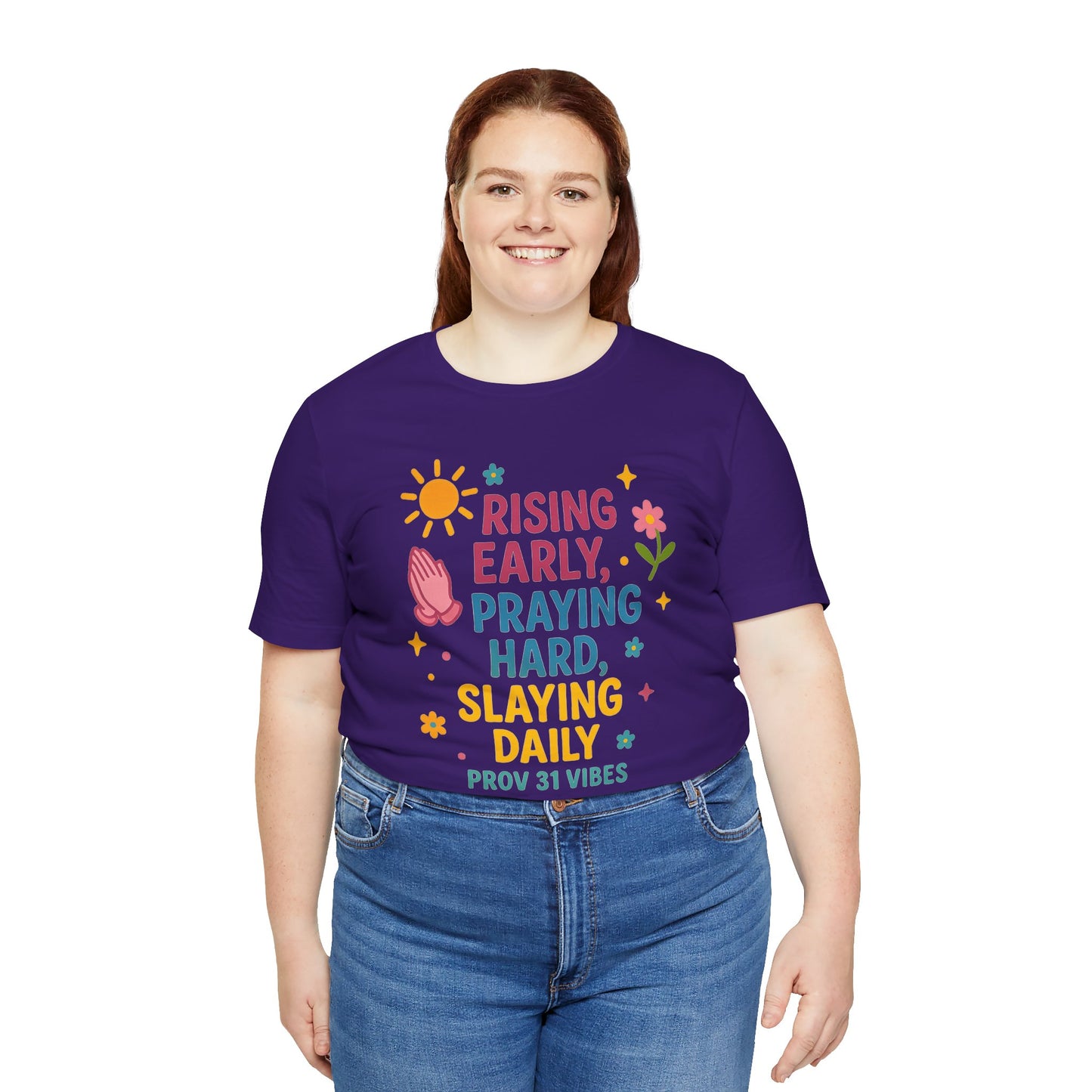 Rising Early Prayer Tee, Inspirational T-Shirt, Faith-Based Apparel, Gift for Her, Daily Motivation Shirt