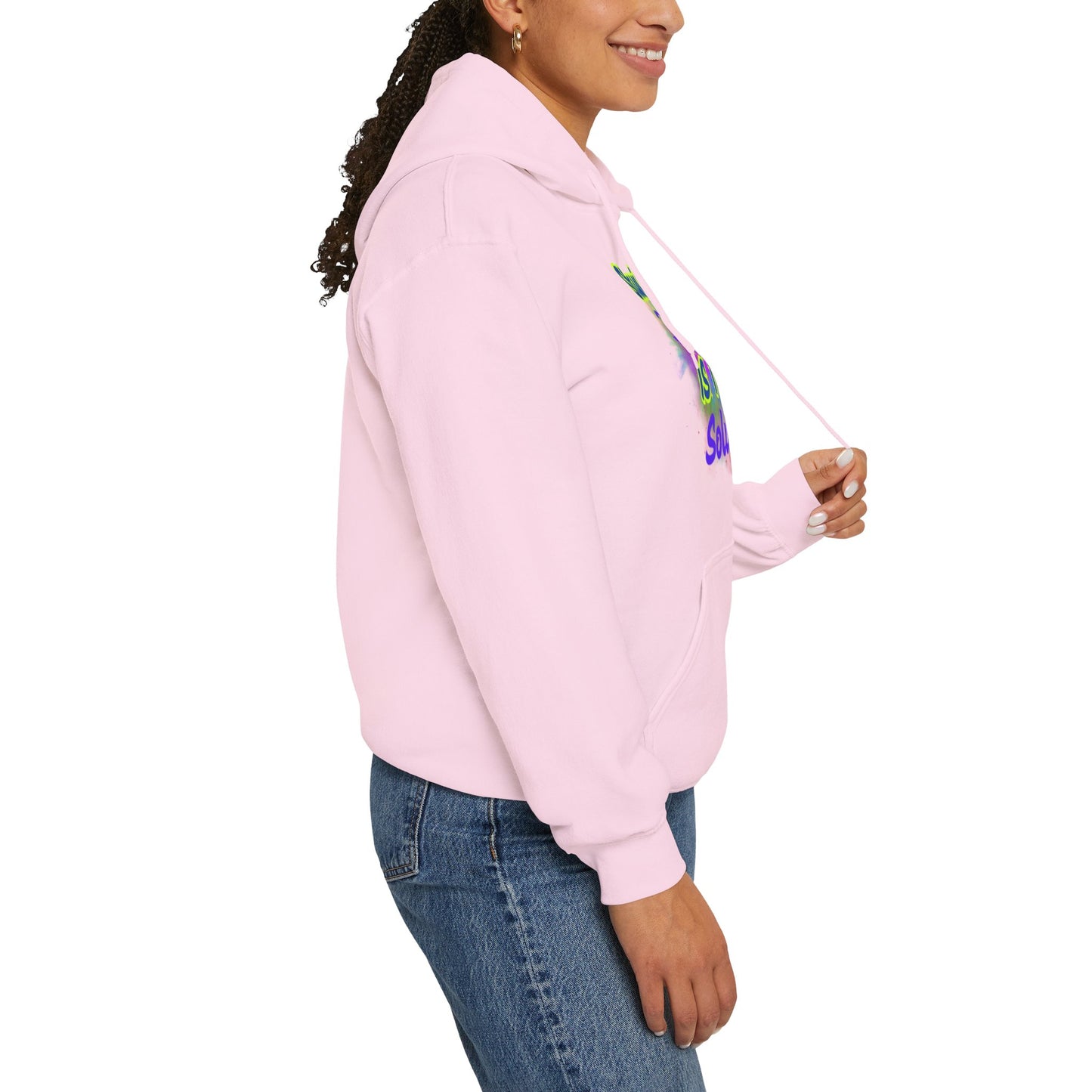 Colorful Unisex Hooded Sweatshirt - Staying Delulu IS THE Solulu