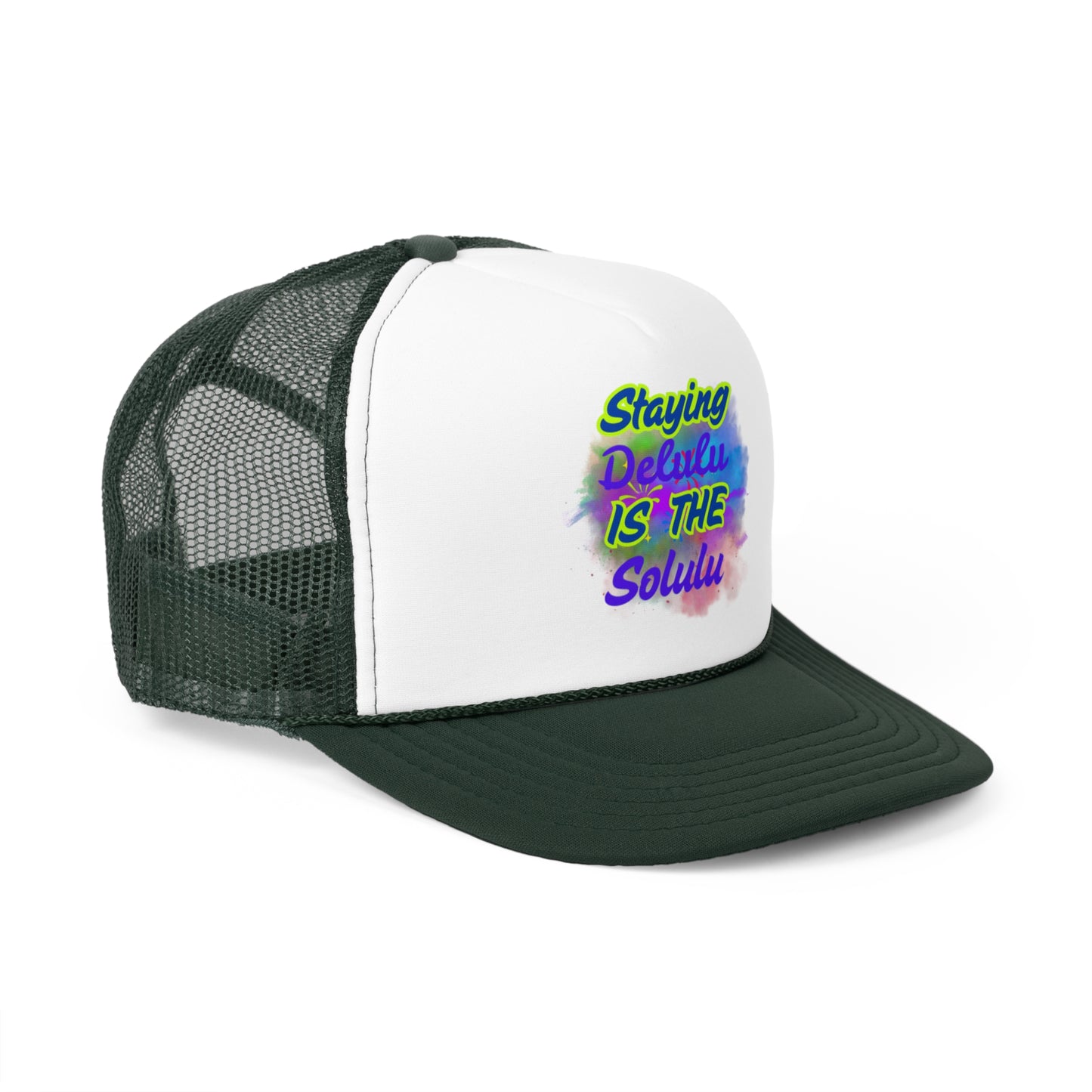 Colorful Staying Delulu Trucker Cap - Fun, Trendy Headwear for Everyday Adventures