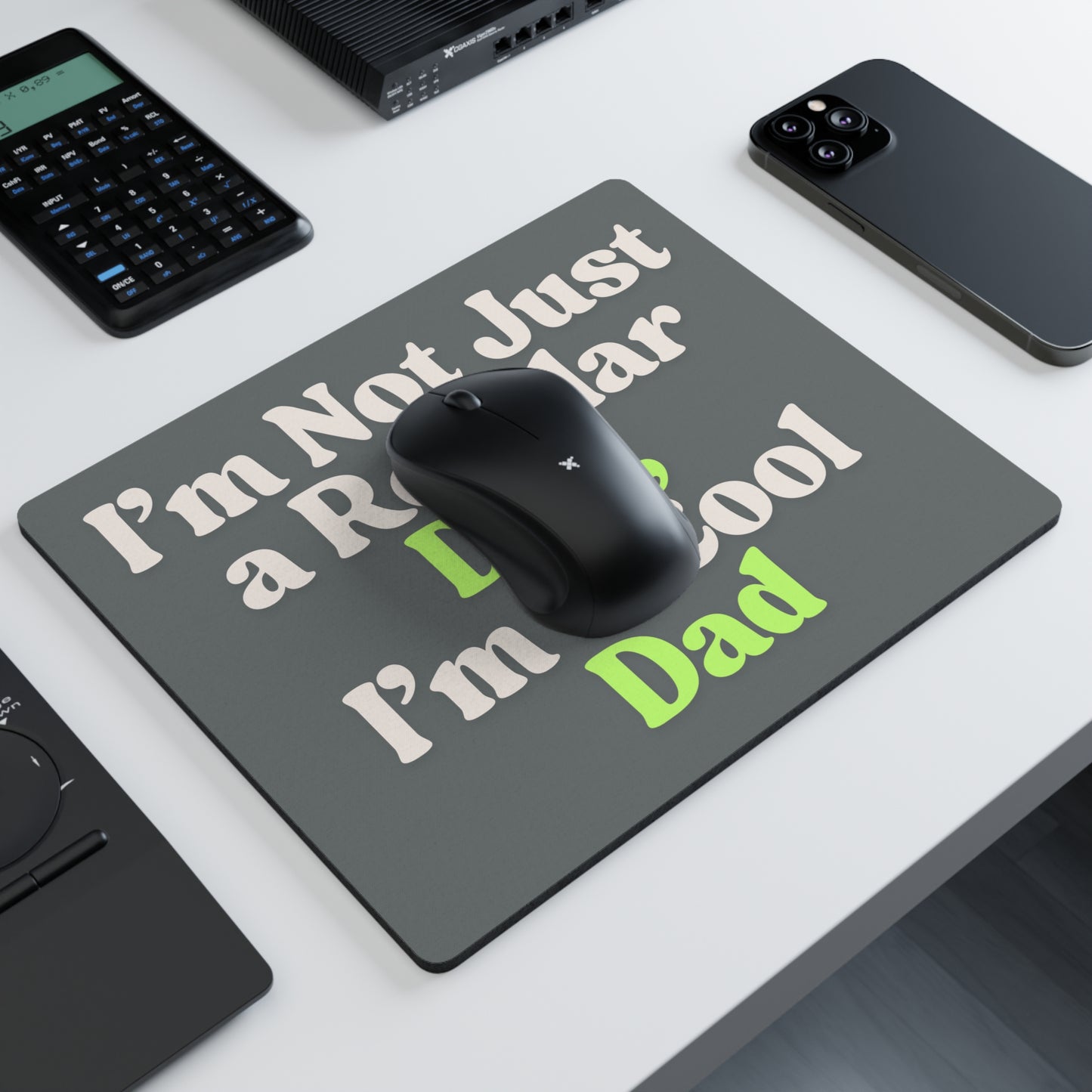 Cool Dad Mouse Pad | Funny Desk Accessory, Gift for Fathers Day, Office Decor, Computer Mousemat, Dad Humor