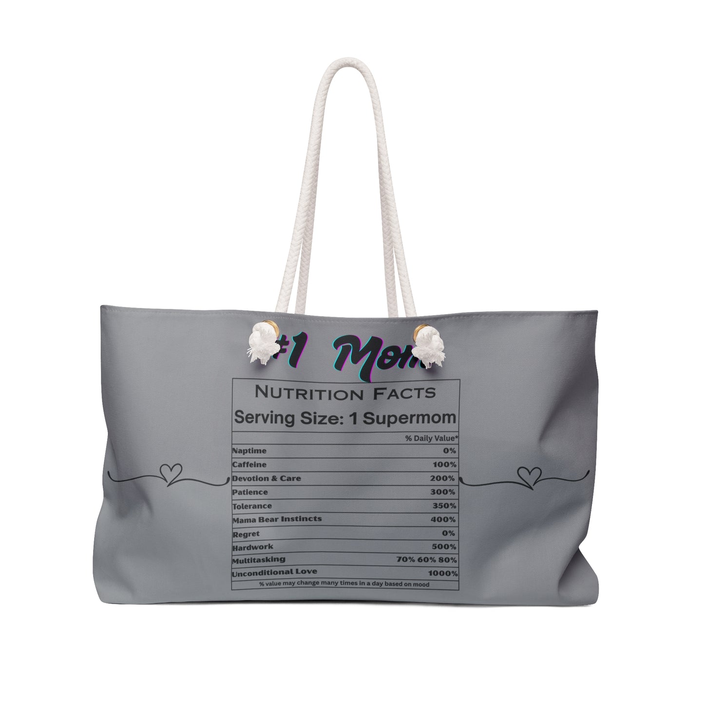 Mom's Weekender Bag - Perfect Gift for Supermoms, Travel Tote, Mother's Day, Stylish & Practical Diaper Bag, Gym Bag