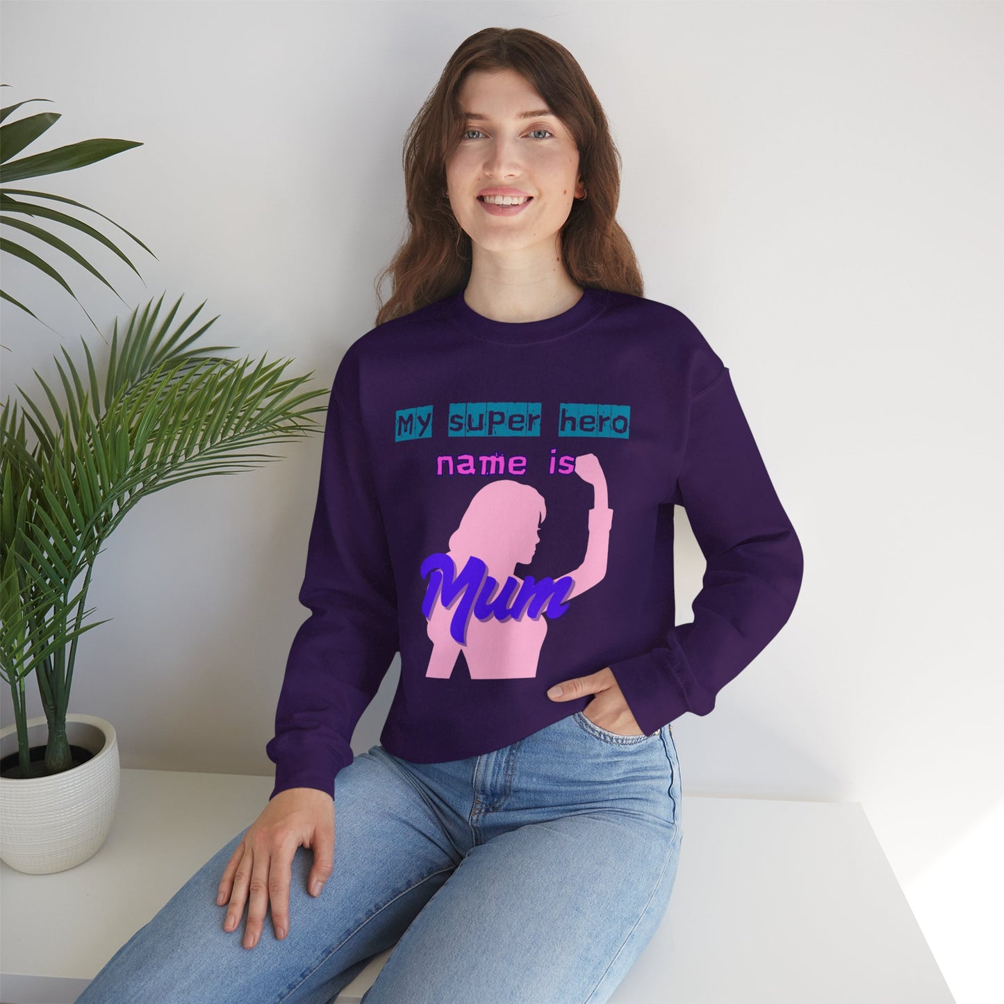 My Super Hero Mum Sweatshirt | Print on front and Back