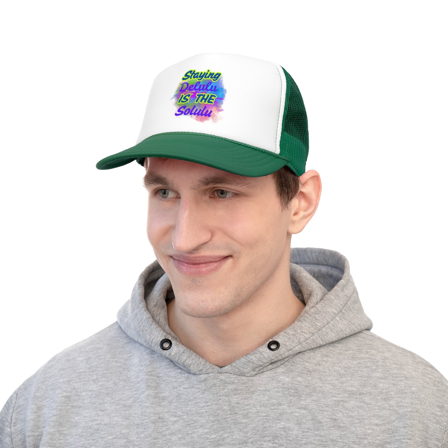 Colorful Staying Delulu Trucker Cap - Fun, Trendy Headwear for Everyday Adventures