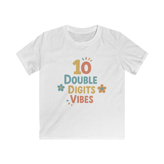Celebration Tee for Kids - 10 Double Digits Vibes, Birthday Shirt, Youth Apparel, Playful Gift, Fun Children's Fashion