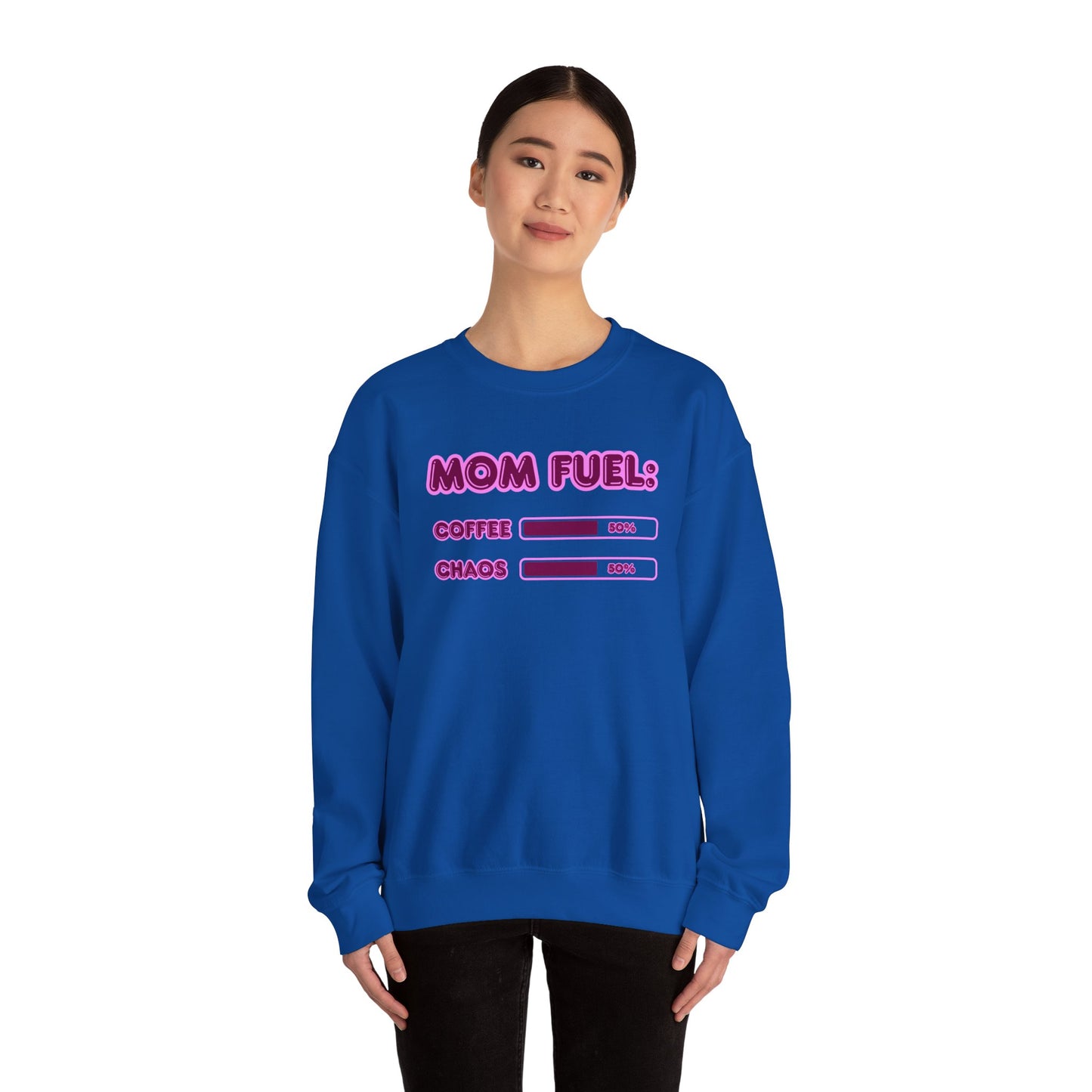 Mom Fuel Crewneck Sweatshirt - Comfortable and Fun Gift for Moms
