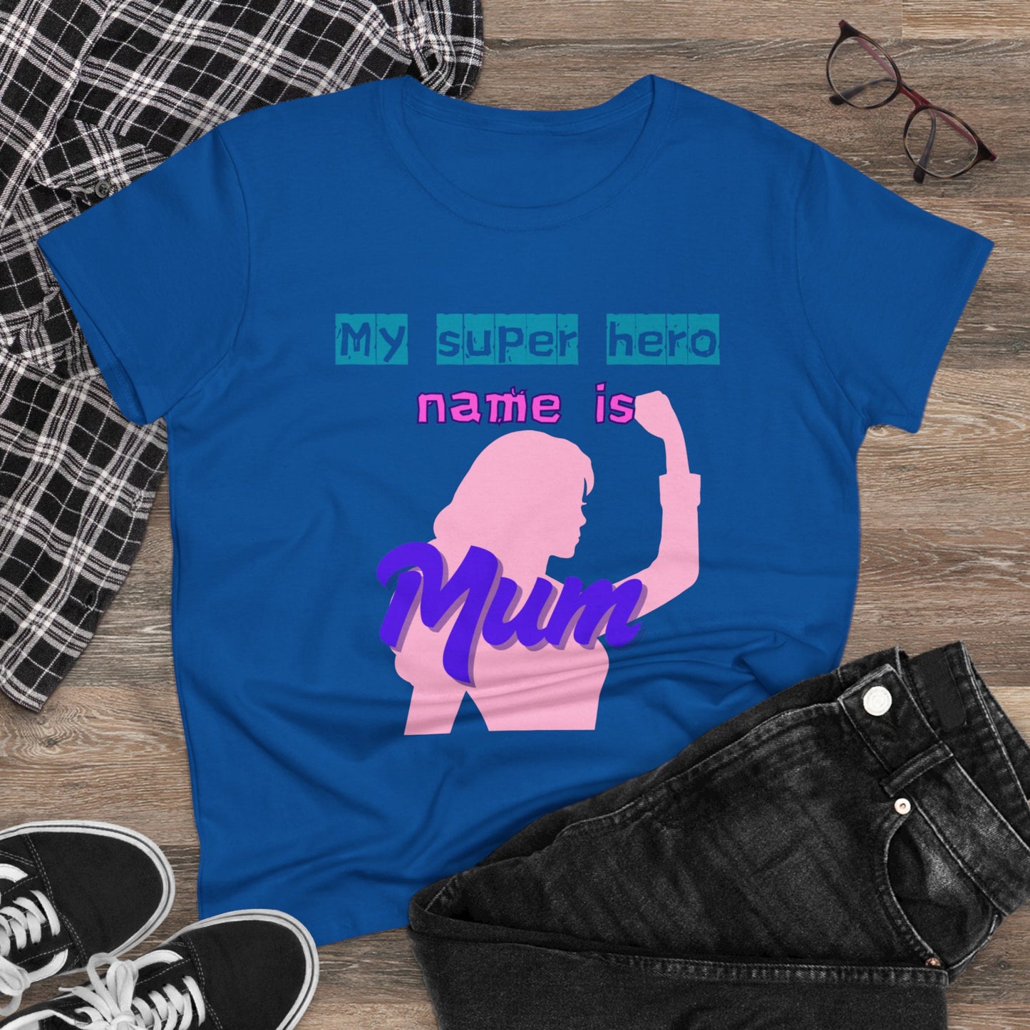 Super Mom Women's Midweight Cotton Tee - Fun Mother's Day Gift