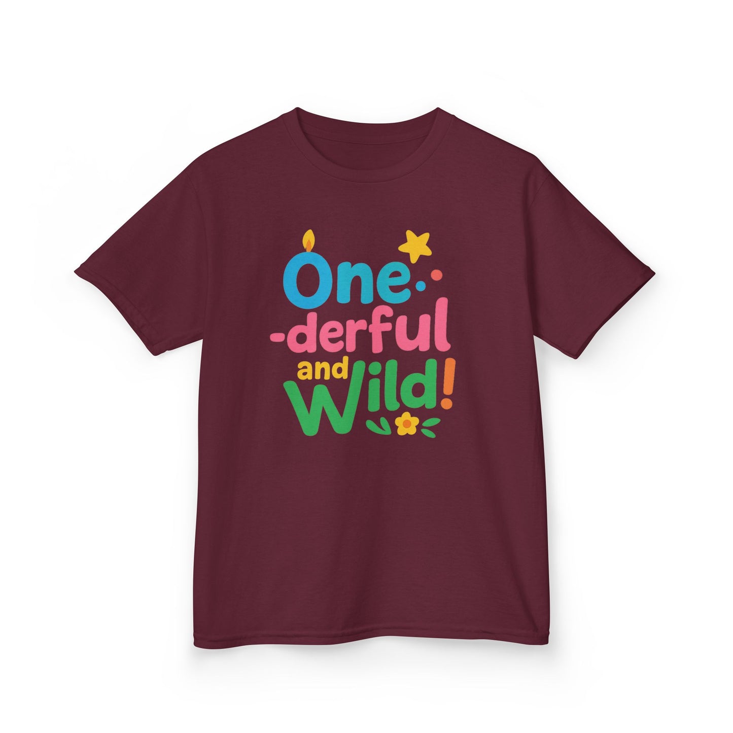One-derful and Wild Kids Tee, Fun Birthday Gift, Toddler T-Shirt, Playful Cotton Shirt, Colorful Kids Apparel