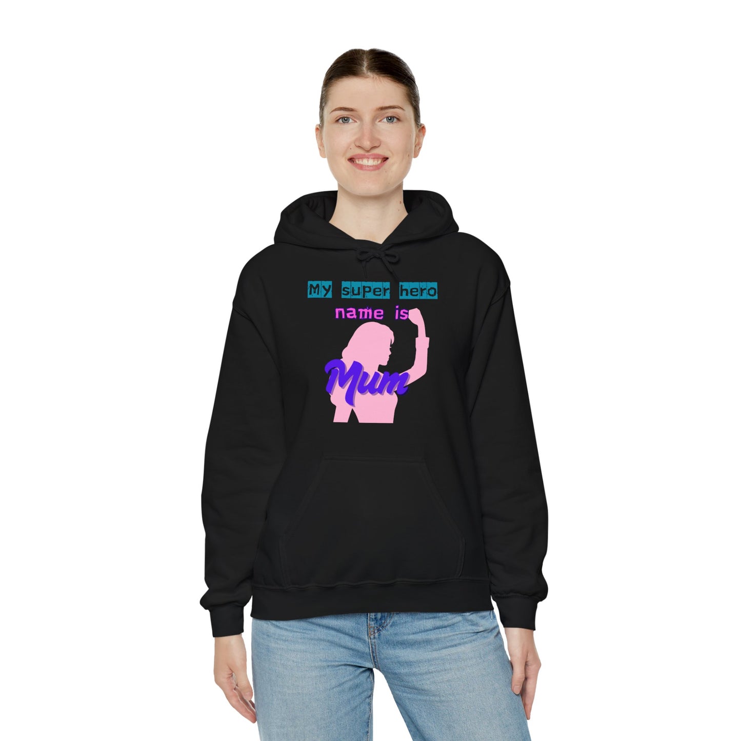 My Superhero is Mum Hoodie -Print on Front and Back