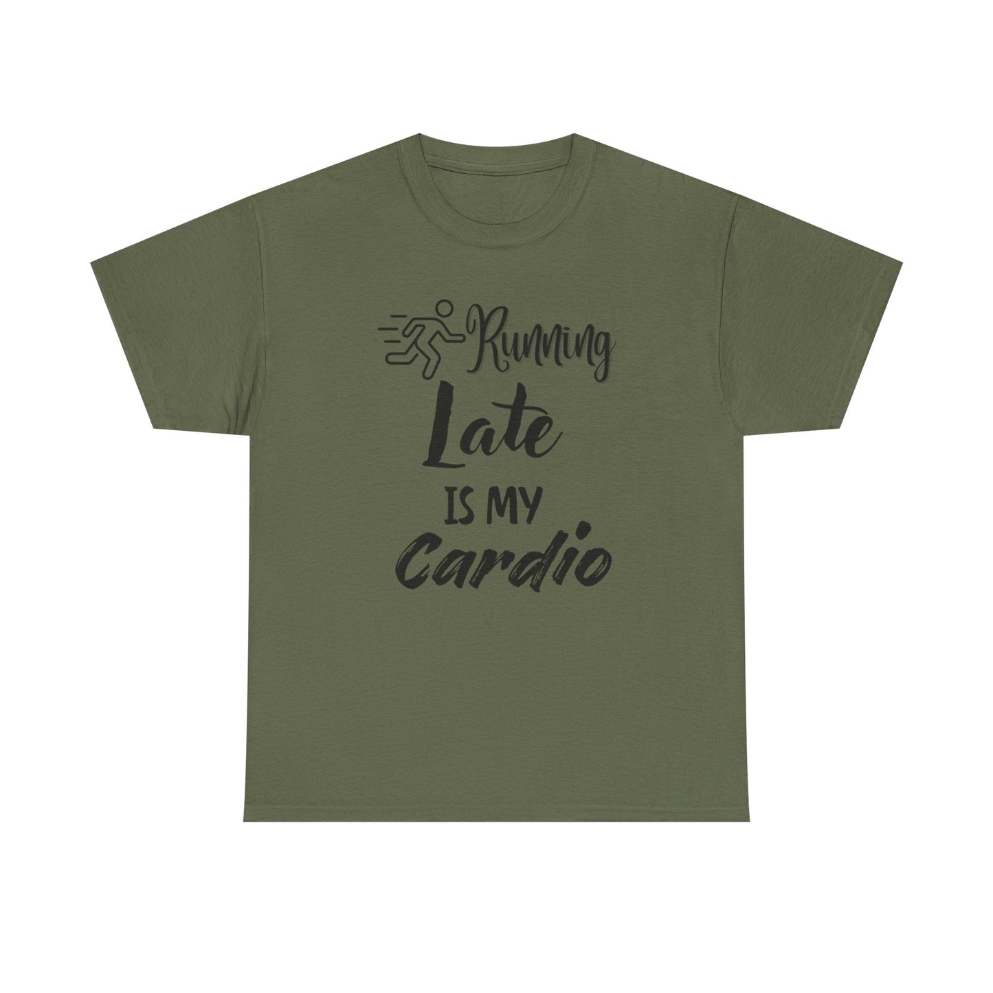 Running Late Is My Cardio Unisex Heavy Cotton Tee -Men
