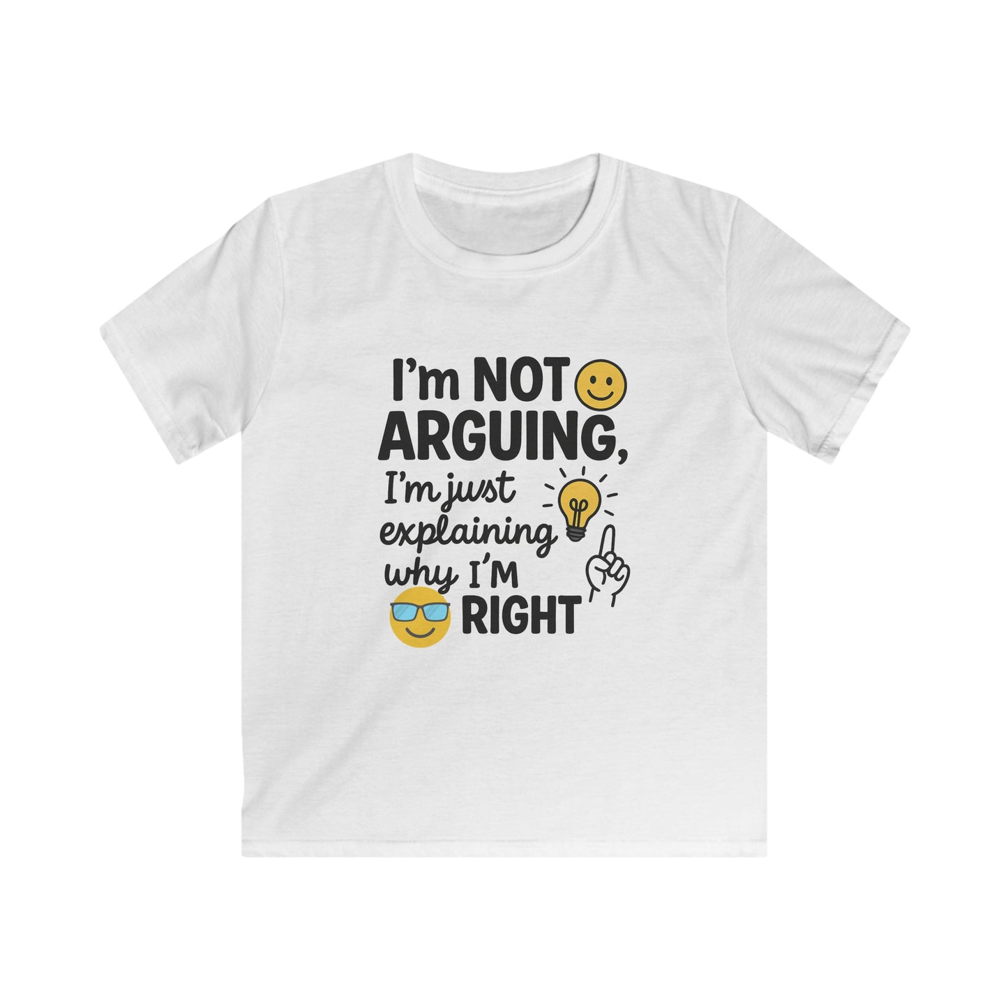 Kids Humor Tee - I'm Not Arguing, Just Explaining | Funny Kids Shirt, Gift for Birthdays, Family Events, Casual Wear
