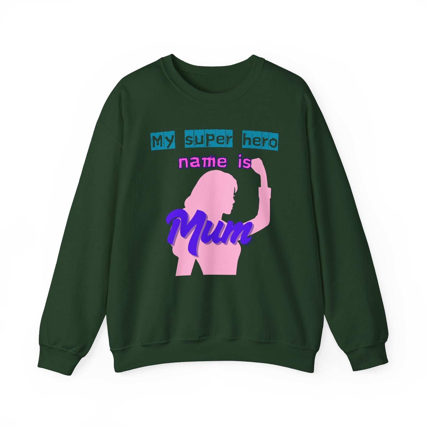 My Super Hero Mum Crewneck Sweatshirt - Ideal Gift for Mother's Day