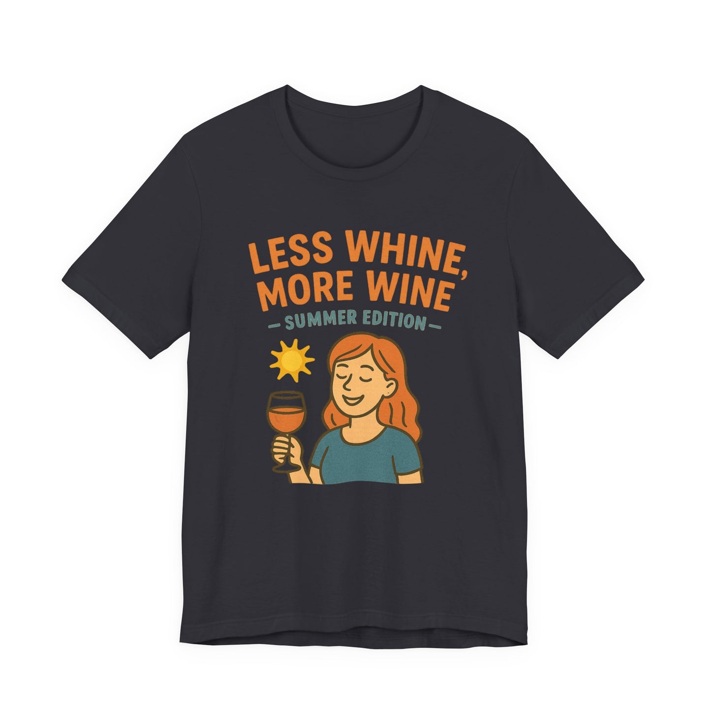 Less Whine, More Wine Tee | Fun Unisex Summer Shirt, Vintage Wine Lover Gift, Relaxed Fit Graphic Tee, Casual Wear, Party Outfit