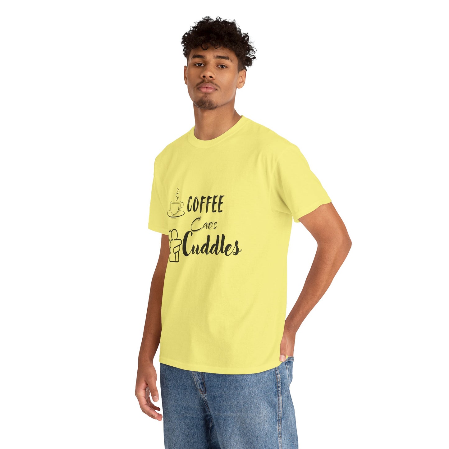Coffee Cuddles Unisex Heavy Cotton Tee- Men