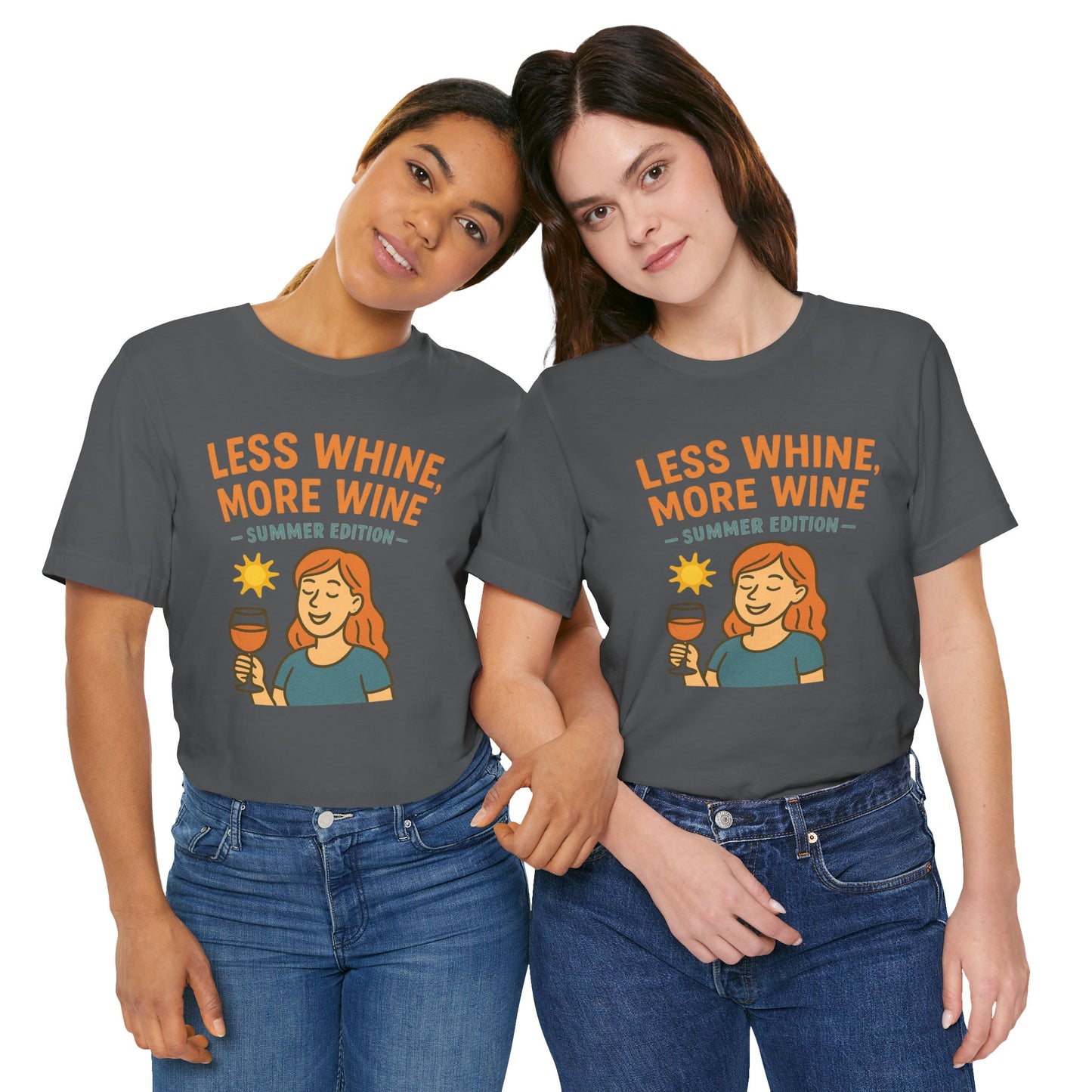 Less Whine, More Wine Tee | Fun Unisex Summer Shirt, Vintage Wine Lover Gift, Relaxed Fit Graphic Tee, Casual Wear, Party Outfit