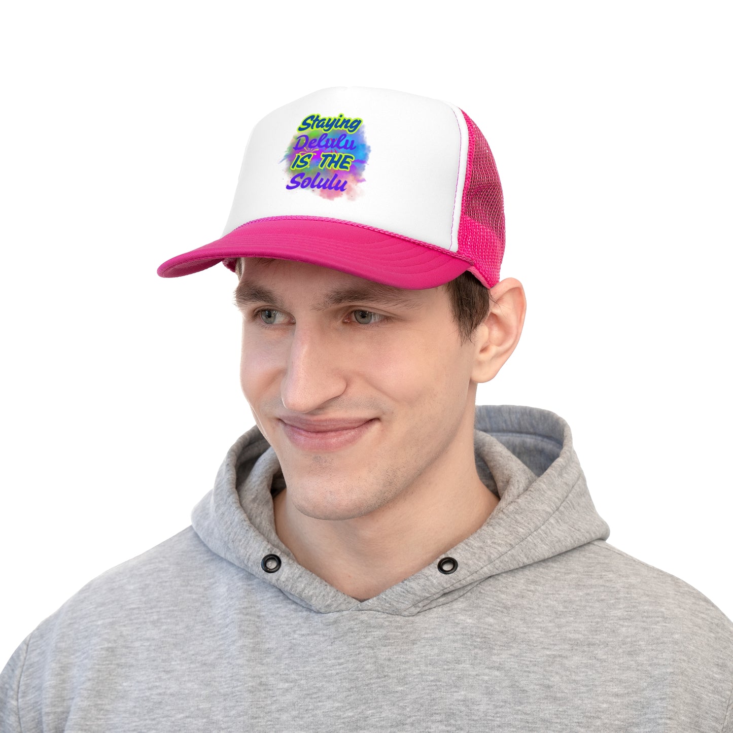 Colorful Staying Delulu Trucker Cap - Fun, Trendy Headwear for Everyday Adventures