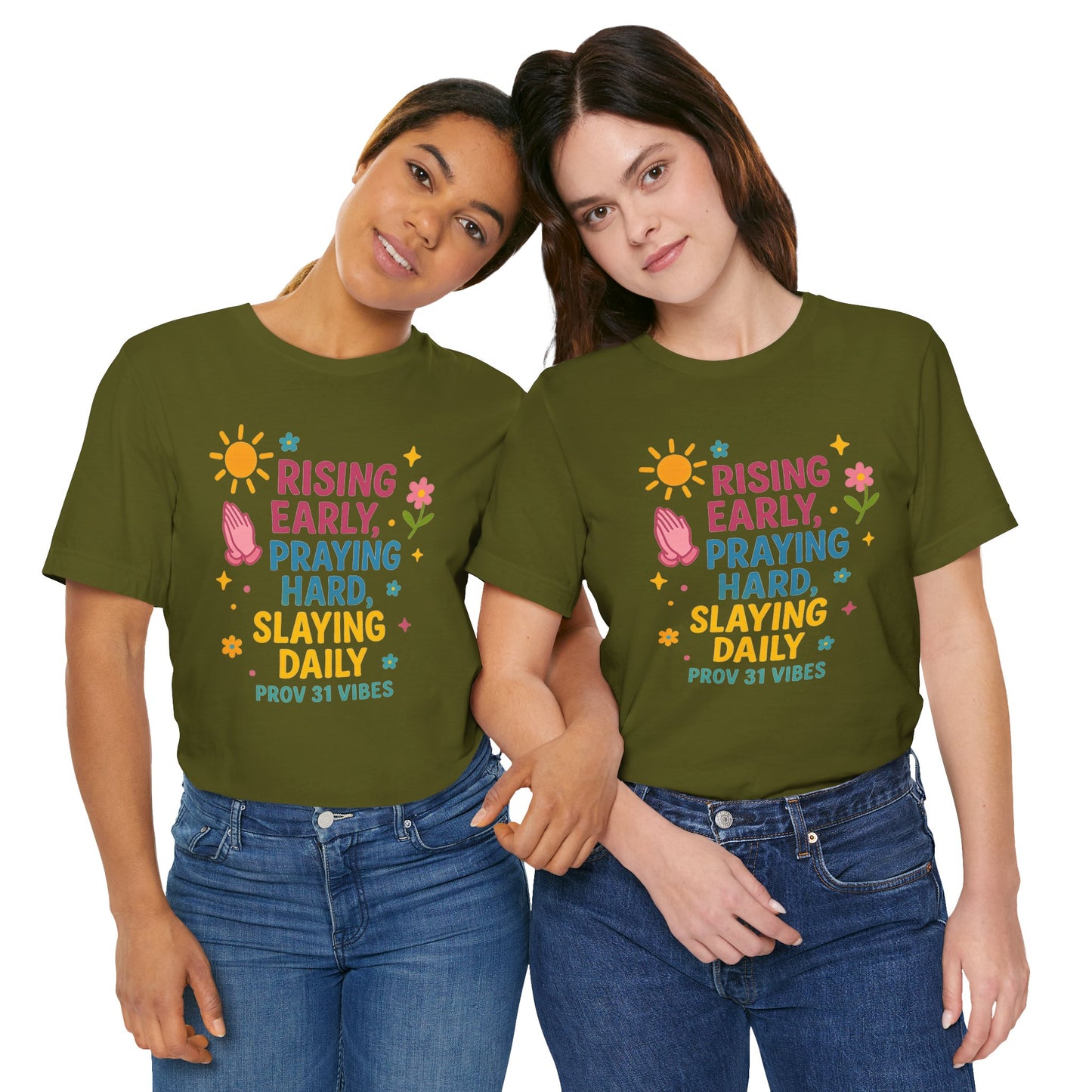 Rising Early Prayer Tee, Inspirational T-Shirt, Faith-Based Apparel, Gift for Her, Daily Motivation Shirt