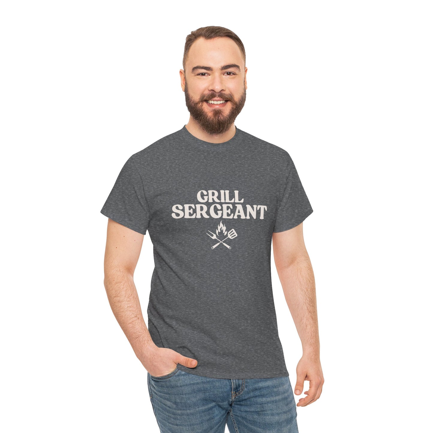 Unisex Cotton Tee - Grill Sergeant, Funny BBQ Shirt, Father's Day Gift, Cookout Apparel, Summer Party Wear, Casual T-Shirt
