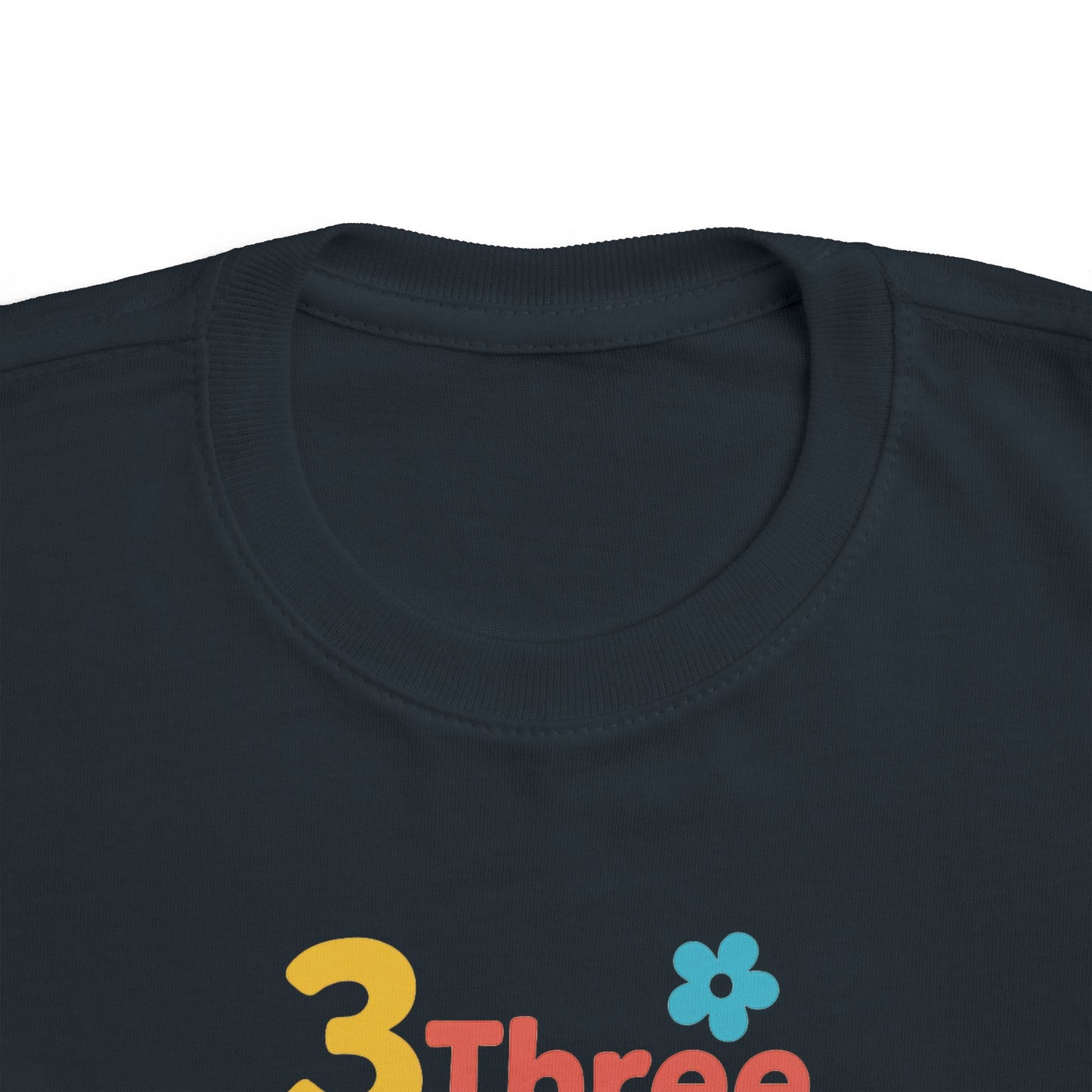 Colorful Toddler T-Shirt – '3 Three and Thriving' Fun Tee, Kids Birthday Gift, Summer Playwear, Age Milestone Shirt, Celebratory Outfit