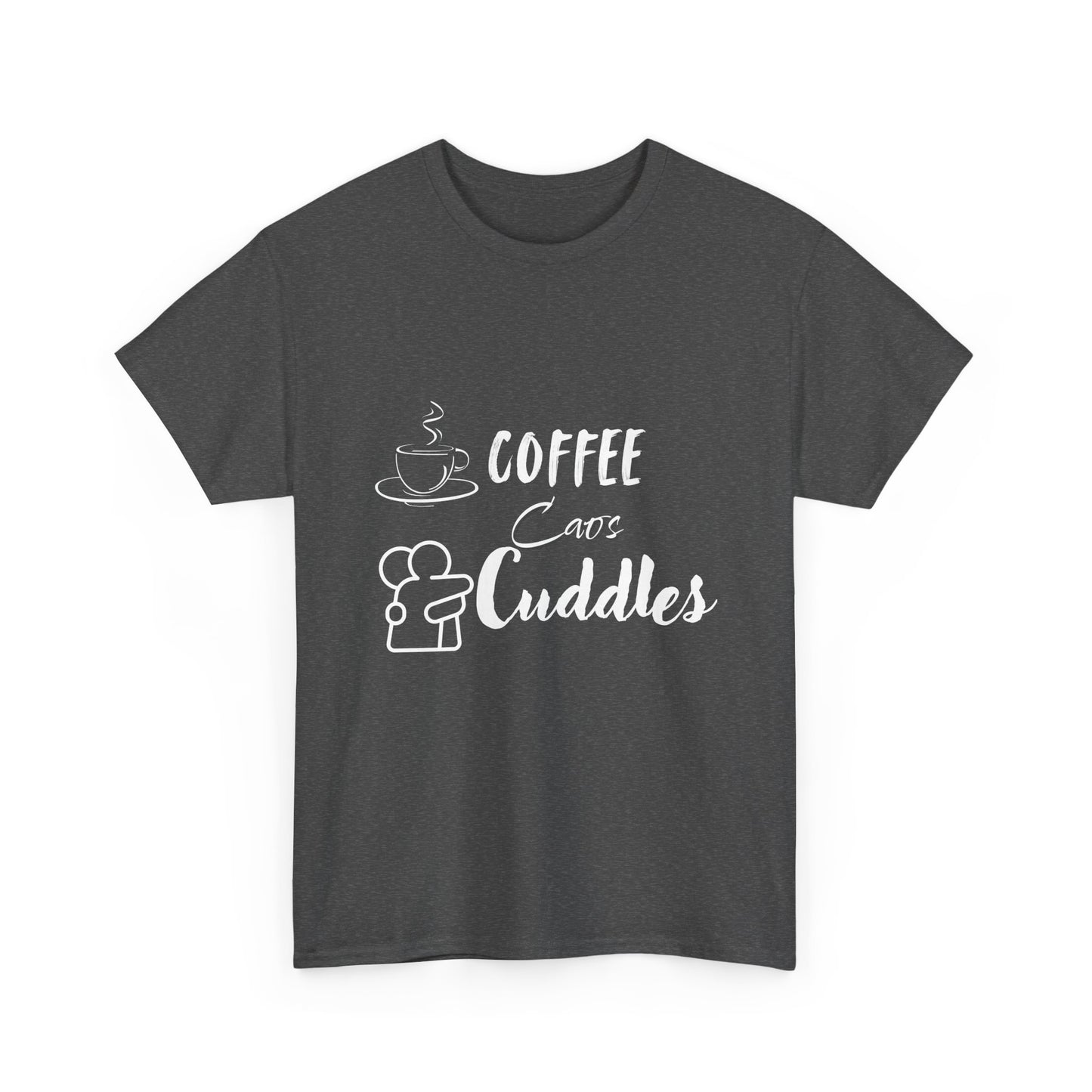 Cozy Coffee Cuddles Unisex Heavy Cotton Tee- Women