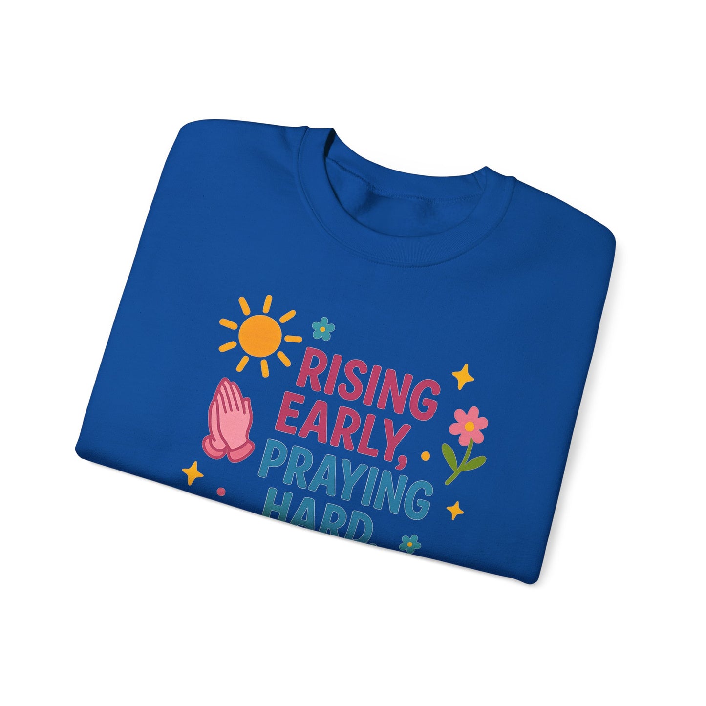 Risen & Slayin' Sweatshirt - Cozy Spiritual Gift for Her, Motivational Crewneck, Daily Inspiration Apparel, Church Outfit, Cute Casual Wear