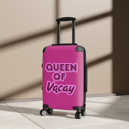 Pink Queen of Vacay Pink Suitcase - Stylish Travel Luggage for Female Travelers