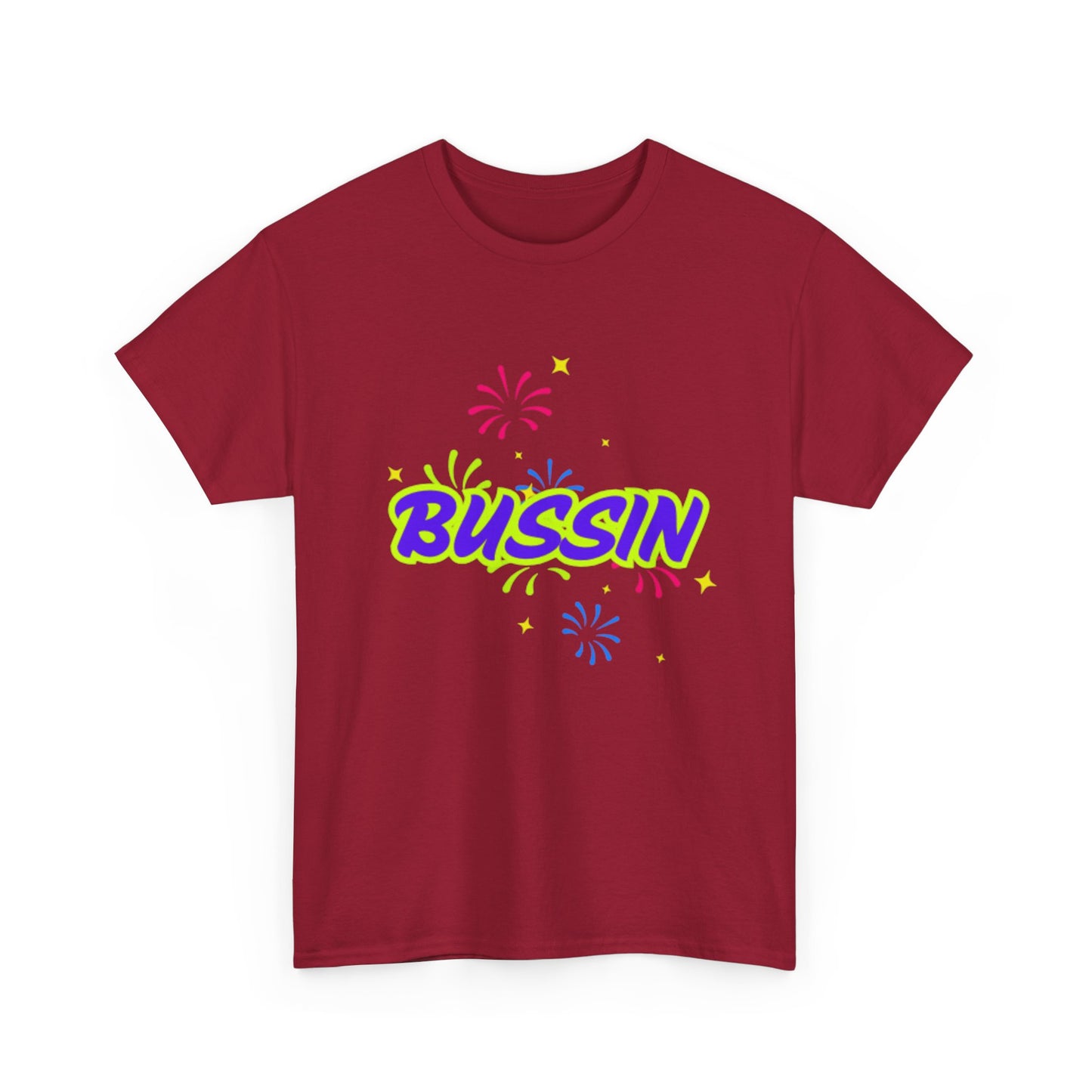Bussin' Unisex Heavy Cotton Tee - Fun Graphic Shirt for Casual Wear