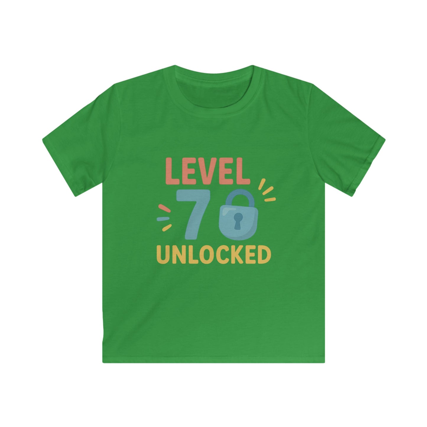Kids Gaming Tee, Fun Level 70 Unlocked Shirt for Kids, Perfect for Birthdays, Gaming Parties, or Celebrations