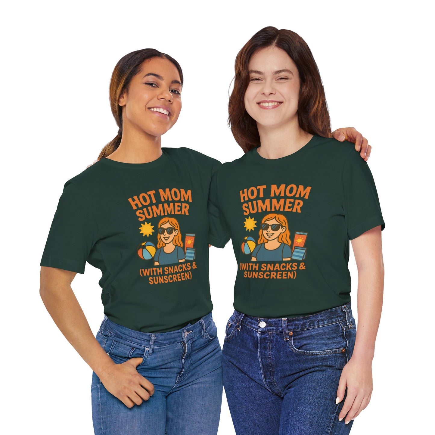 Hot Mom Summer Tee, Perfect for Summer Vacations, Mothers Day Gift, Family Outings, Beach Parties, Fun Summer Style