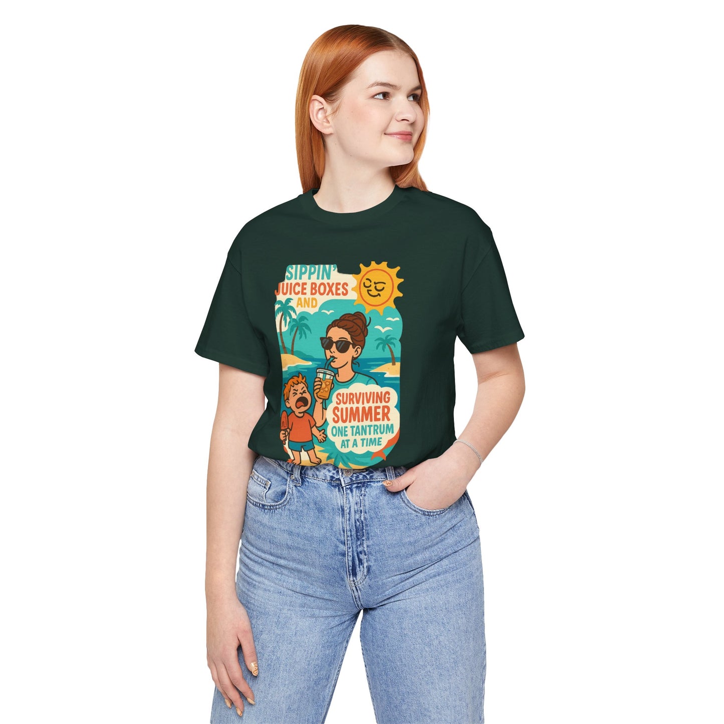 Summer Survival Tee: Fun Family Vibe, Perfect for Mommies, Beach Days, and Playdates, Gifts for Moms, Summer Apparel