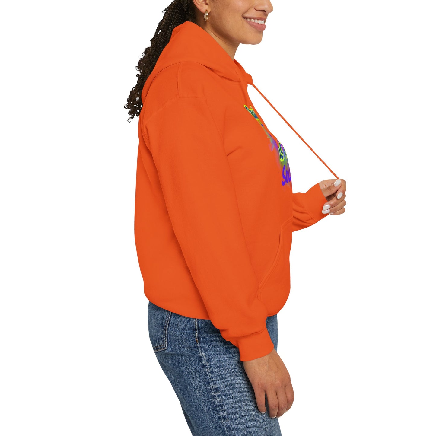 Colorful Unisex Hooded Sweatshirt - Staying Delulu IS THE Solulu
