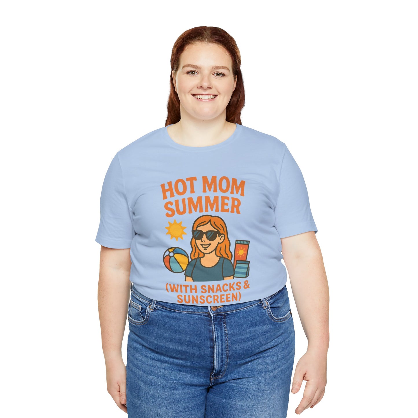 Hot Mom Summer Tee, Perfect for Summer Vacations, Mothers Day Gift, Family Outings, Beach Parties, Fun Summer Style
