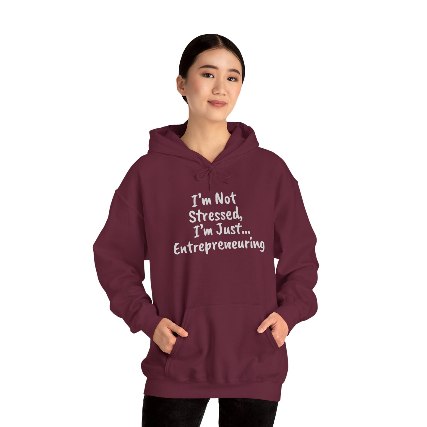 Entrepreneur Hoodie - "I'm Not Stressed, I'm Just..." Heavy Blend Sweatshirt for Creatives