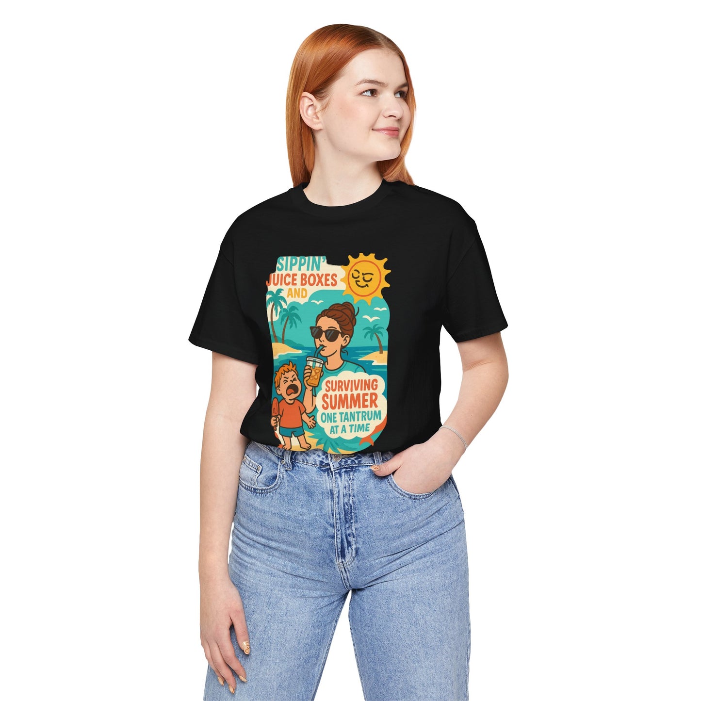Summer Survival Tee: Fun Family Vibe, Perfect for Mommies, Beach Days, and Playdates, Gifts for Moms, Summer Apparel