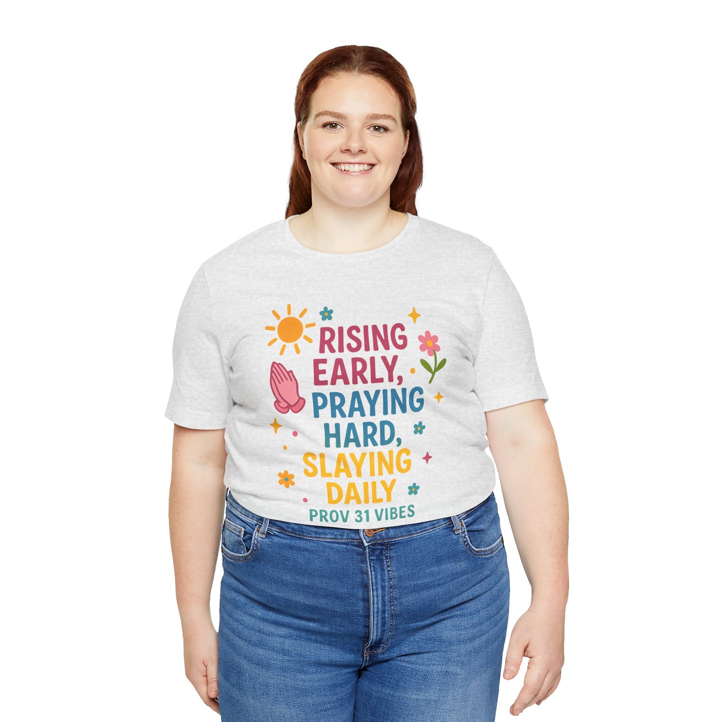 Rising Early Prayer Tee, Inspirational T-Shirt, Faith-Based Apparel, Gift for Her, Daily Motivation Shirt