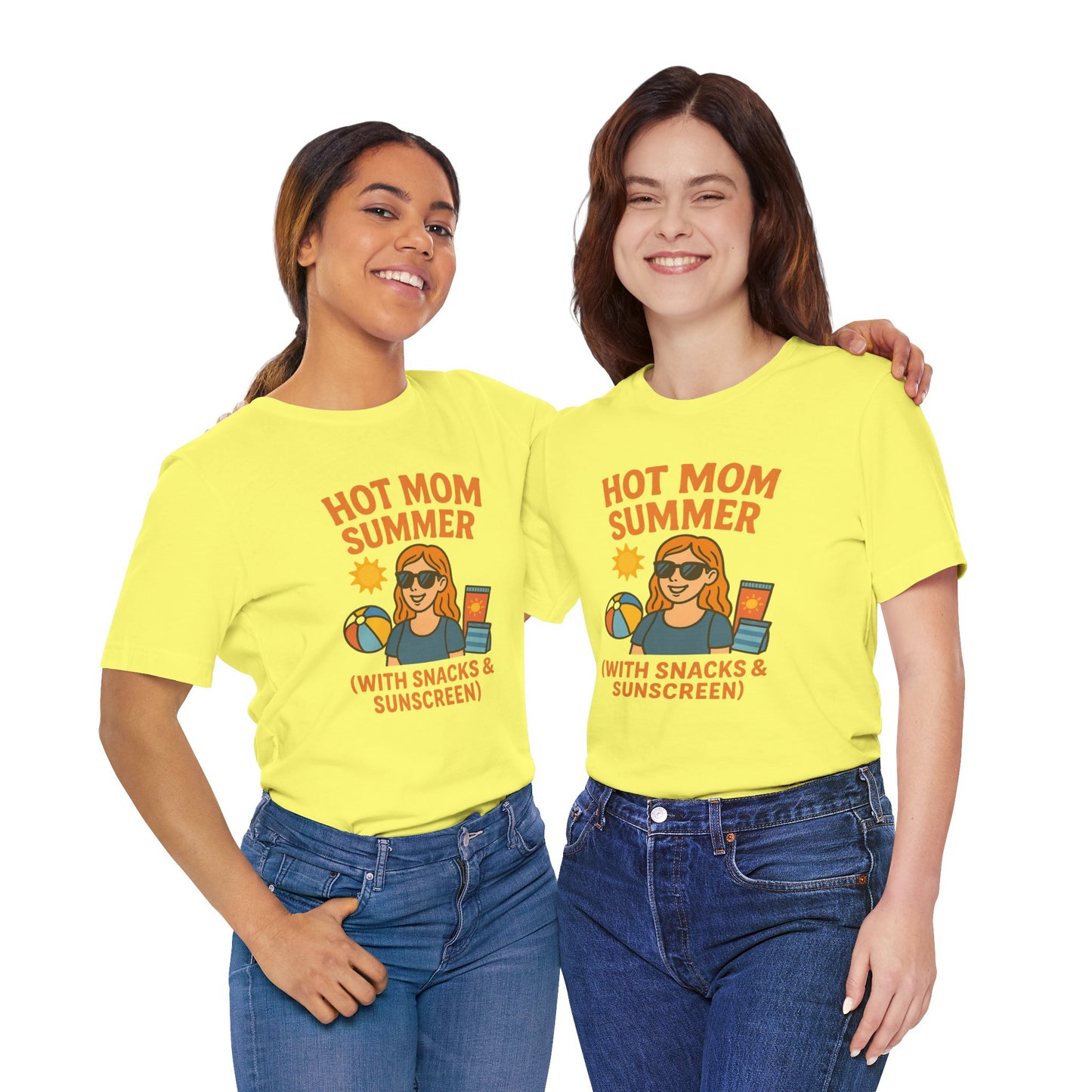 Hot Mom Summer Tee, Perfect for Summer Vacations, Mothers Day Gift, Family Outings, Beach Parties, Fun Summer Style