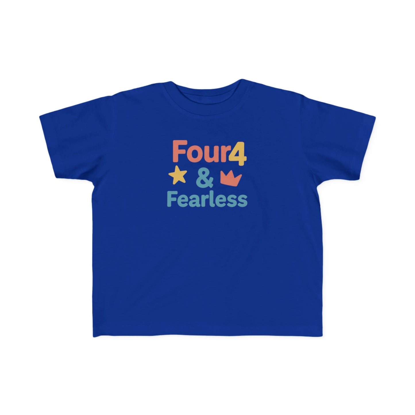 Fearless Toddler Tee - Four & Fearless Kids Shirt, Cute Kids Outfit, Birthday Gift, Toddler Clothes, Playful Party Wear