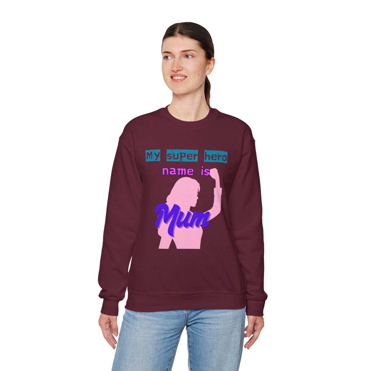 My Super Hero Mum Sweatshirt | Print on front and Back