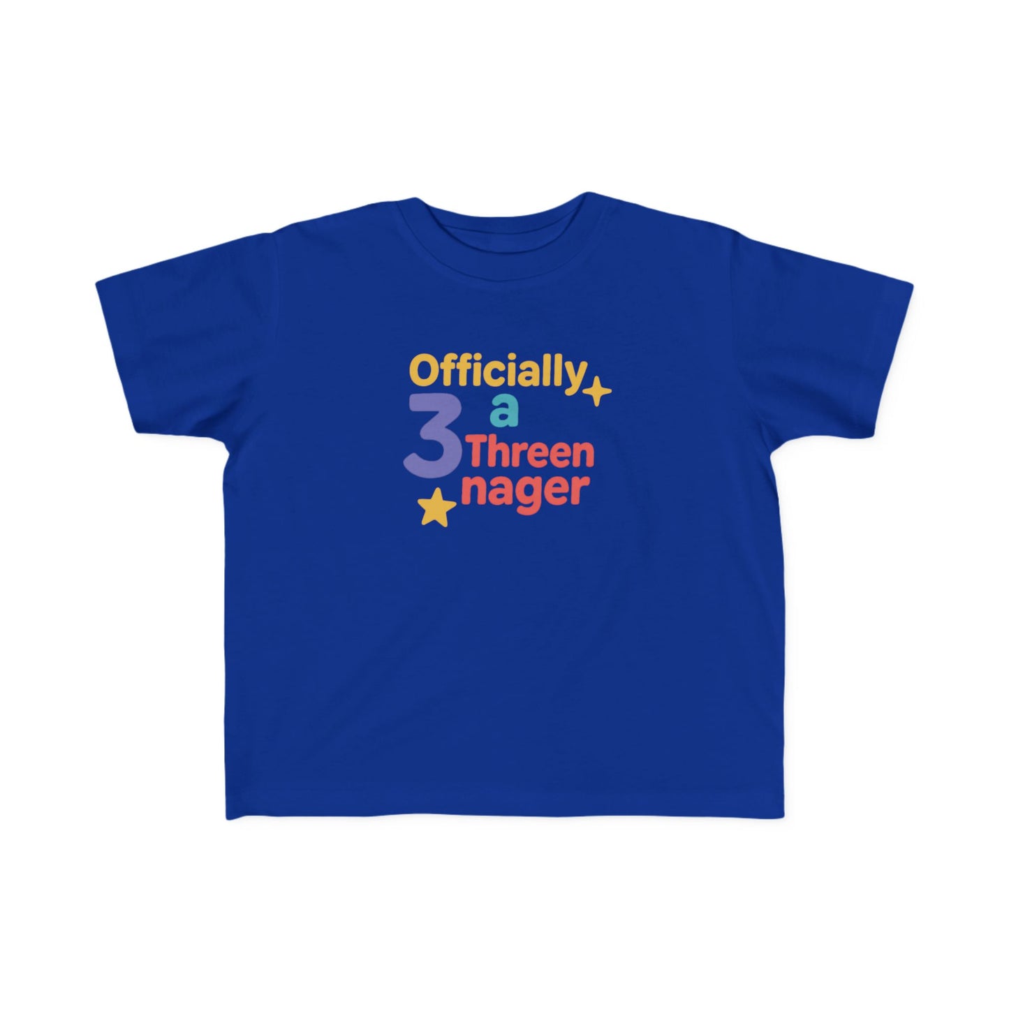 Officially 3 a Threenager Toddler Tee, Birthday Gift, Kids T-Shirt, Toddler Birthday Shirt, Funny Kids Apparel, Playful Toddler Wear