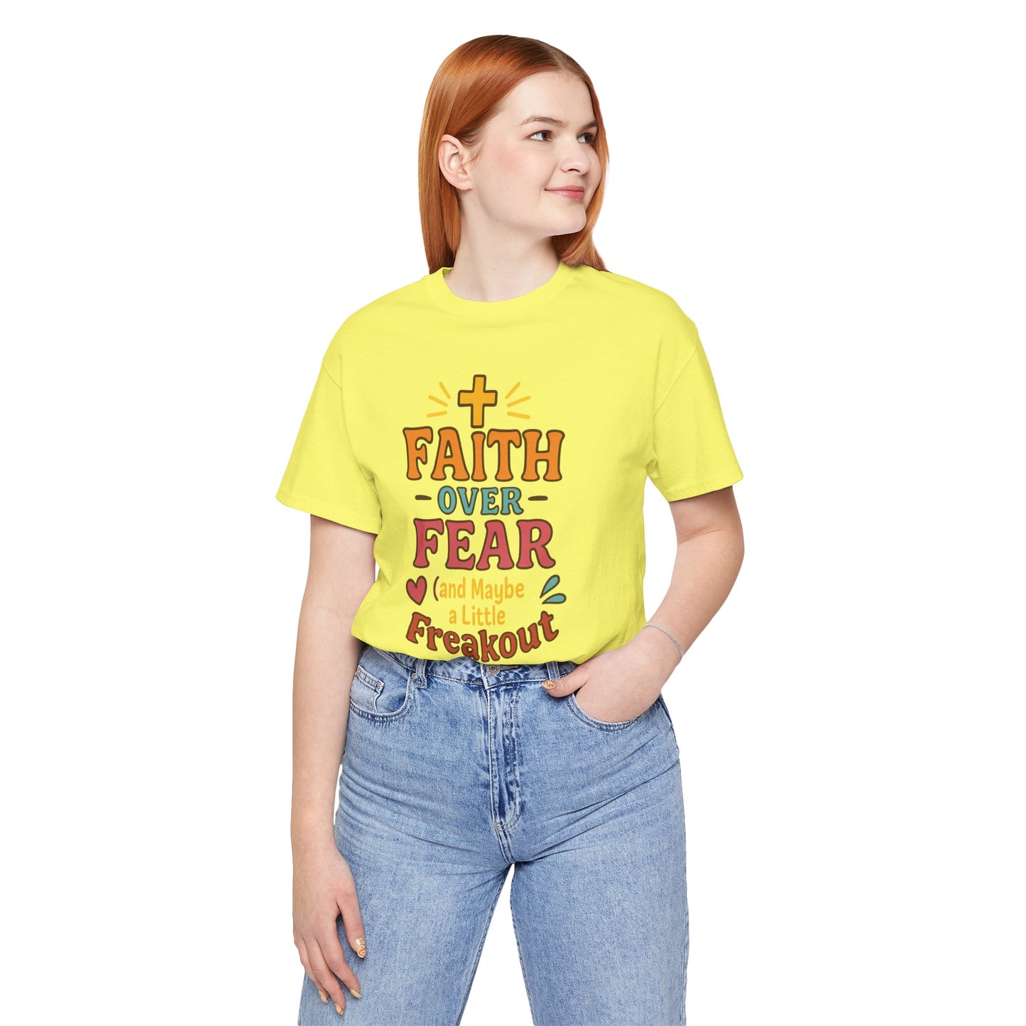 Faith Over Fear Inspirational T-Shirt, Christian tee, Motivational Shirt, Gift for Believers, Spiritual Apparel