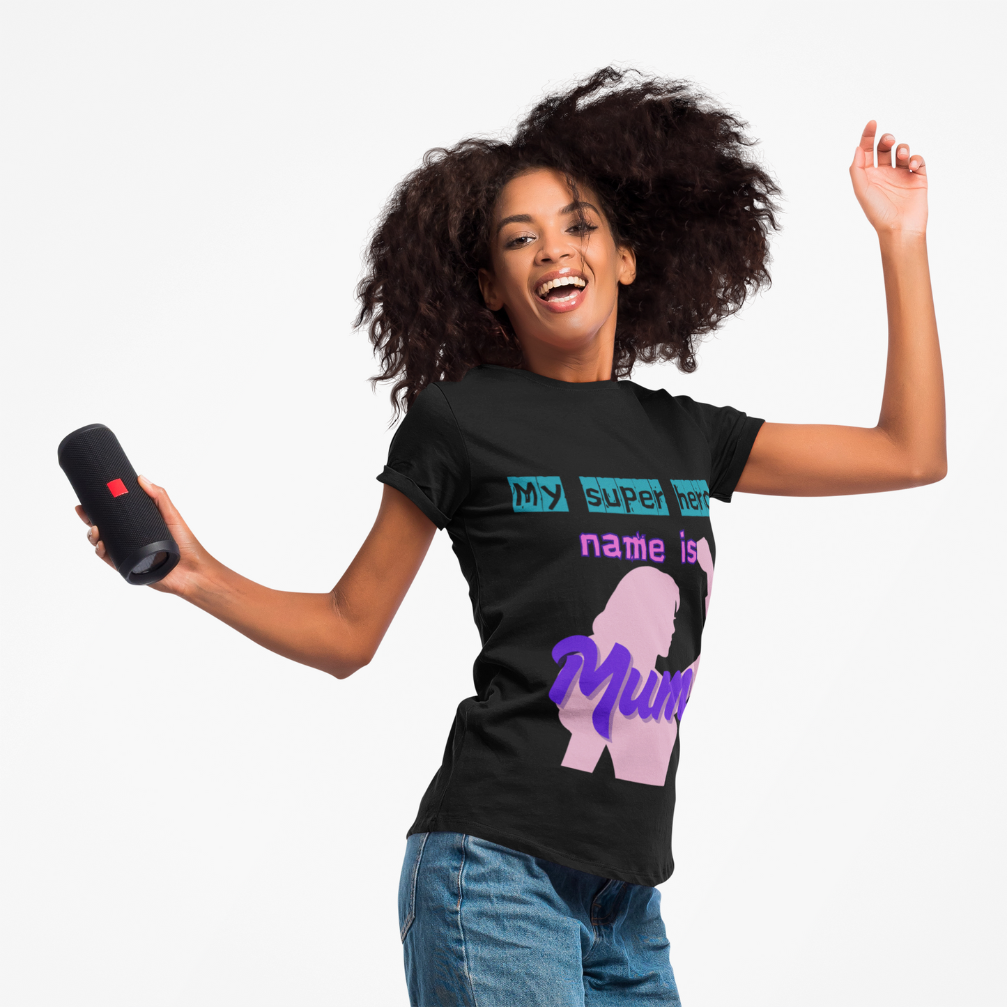 Super Mom Women's Midweight Cotton Tee - Fun Mother's Day Gift