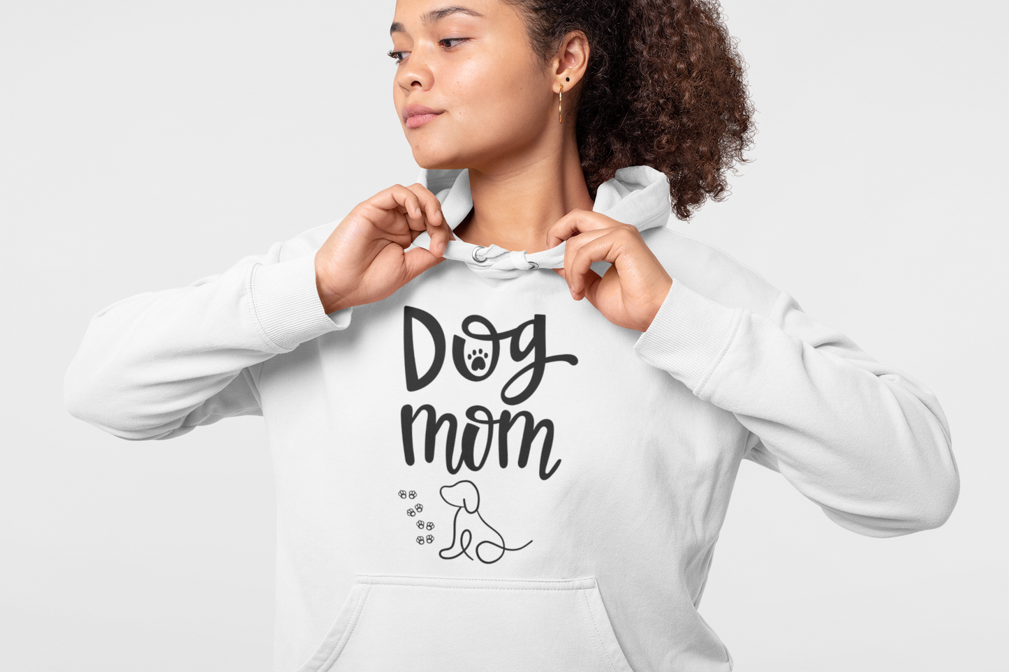 Dog Mom Hooded Sweatshirt, Cute Dog Lover Gift, Pet Owner Apparel, Cozy Sweatshirt for Dog Lovers, Animal Lover Hoodie