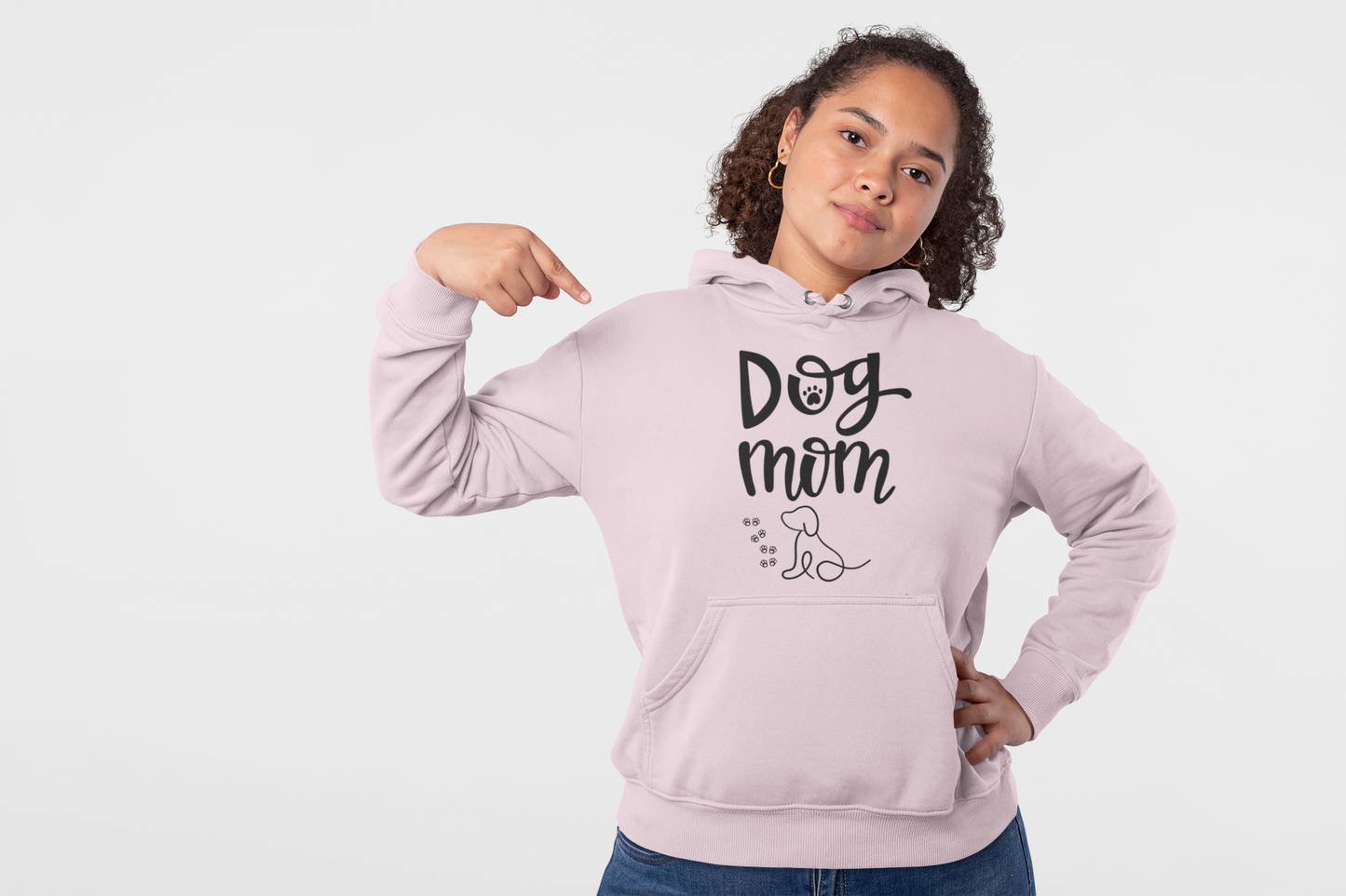 Dog Mom Hooded Sweatshirt, Cute Dog Lover Gift, Pet Owner Apparel, Cozy Sweatshirt for Dog Lovers, Animal Lover Hoodie