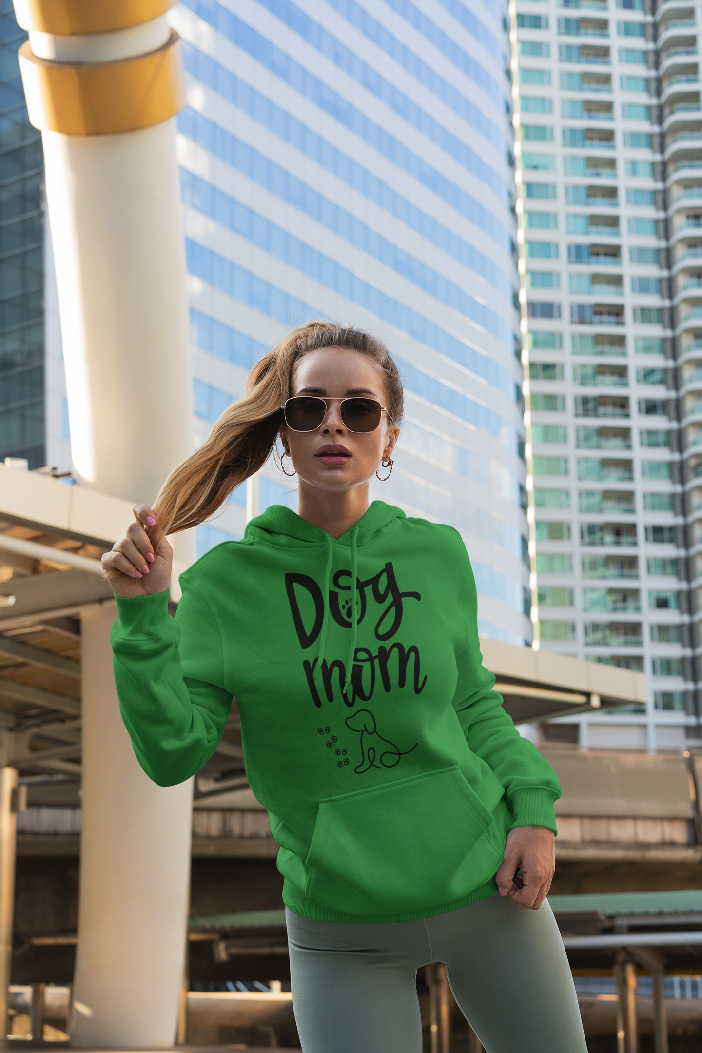 Dog Mom Hooded Sweatshirt, Cute Dog Lover Gift, Pet Owner Apparel, Cozy Sweatshirt for Dog Lovers, Animal Lover Hoodie
