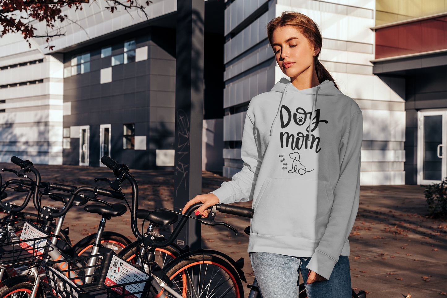 Dog Mom Hooded Sweatshirt, Cute Dog Lover Gift, Pet Owner Apparel, Cozy Sweatshirt for Dog Lovers, Animal Lover Hoodie