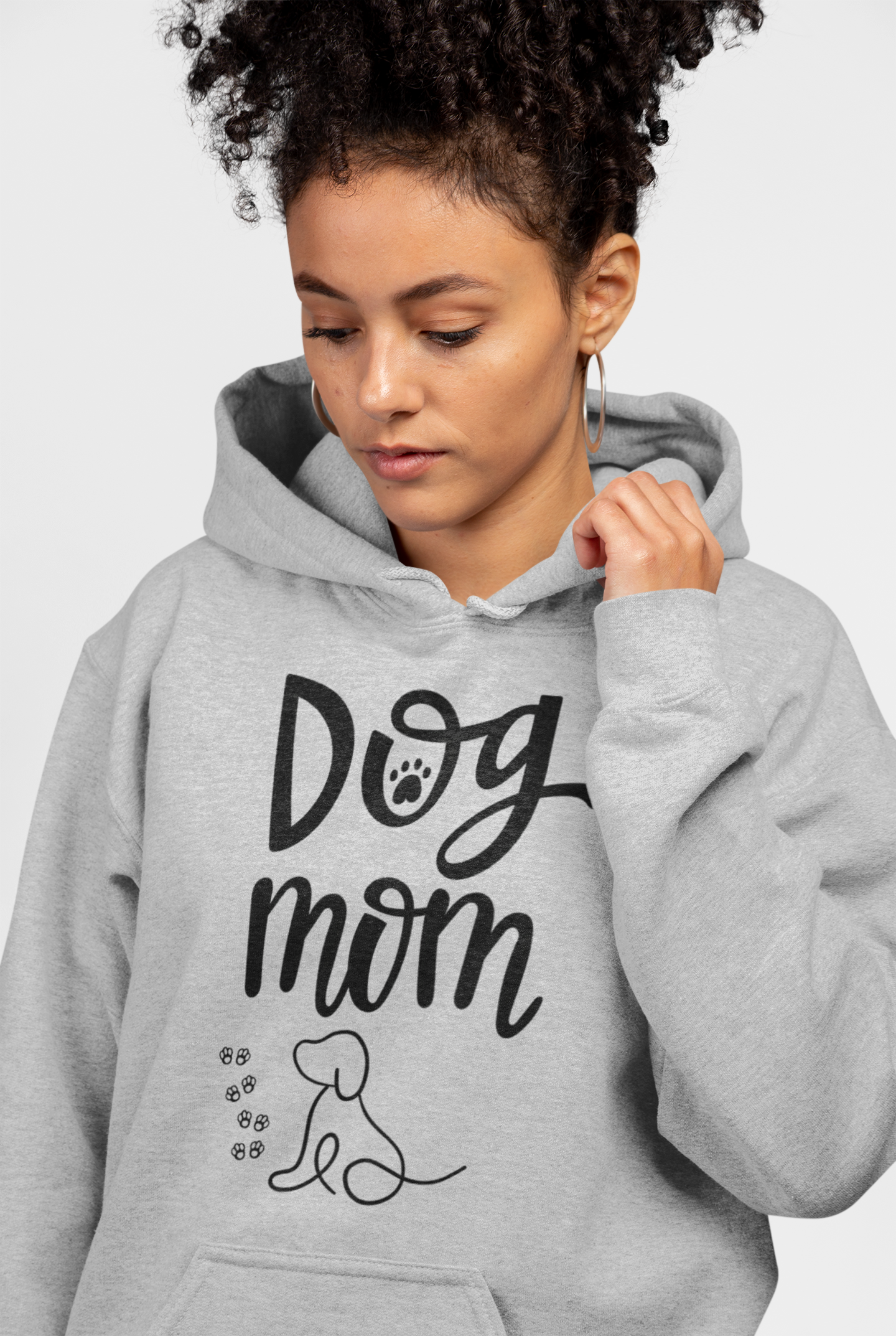 Dog Mom Hooded Sweatshirt, Cute Dog Lover Gift, Pet Owner Apparel, Cozy Sweatshirt for Dog Lovers, Animal Lover Hoodie
