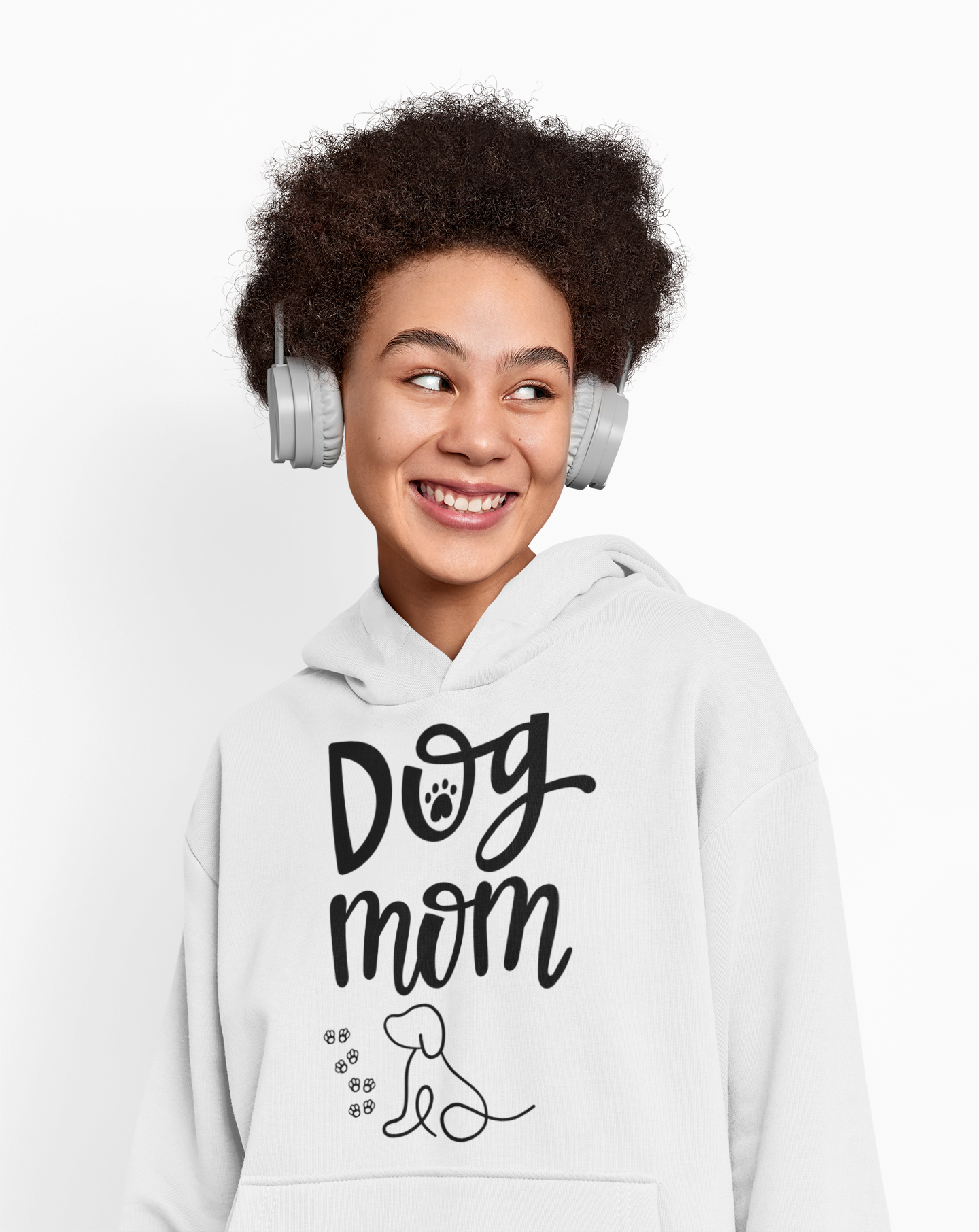 Dog Mom Hooded Sweatshirt, Cute Dog Lover Gift, Pet Owner Apparel, Cozy Sweatshirt for Dog Lovers, Animal Lover Hoodie