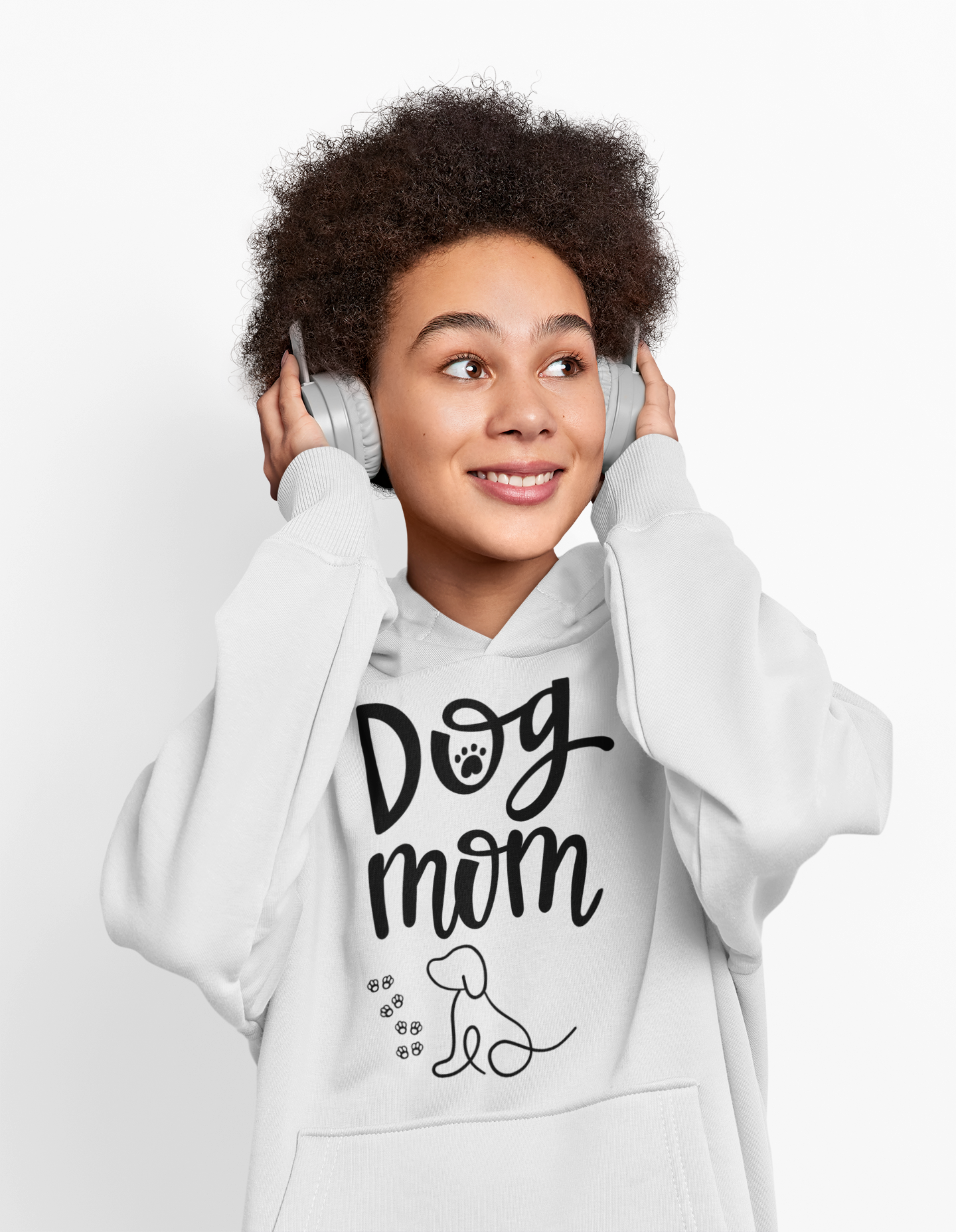 Dog Mom Hooded Sweatshirt, Cute Dog Lover Gift, Pet Owner Apparel, Cozy Sweatshirt for Dog Lovers, Animal Lover Hoodie